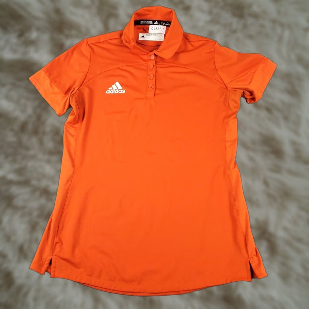 Adidas Adidas Polo Shirt Womens Size LT Orange Casual Golf Ladies Short Sleeve Size L / US 10 / IT 46 - 1 Thumbnail