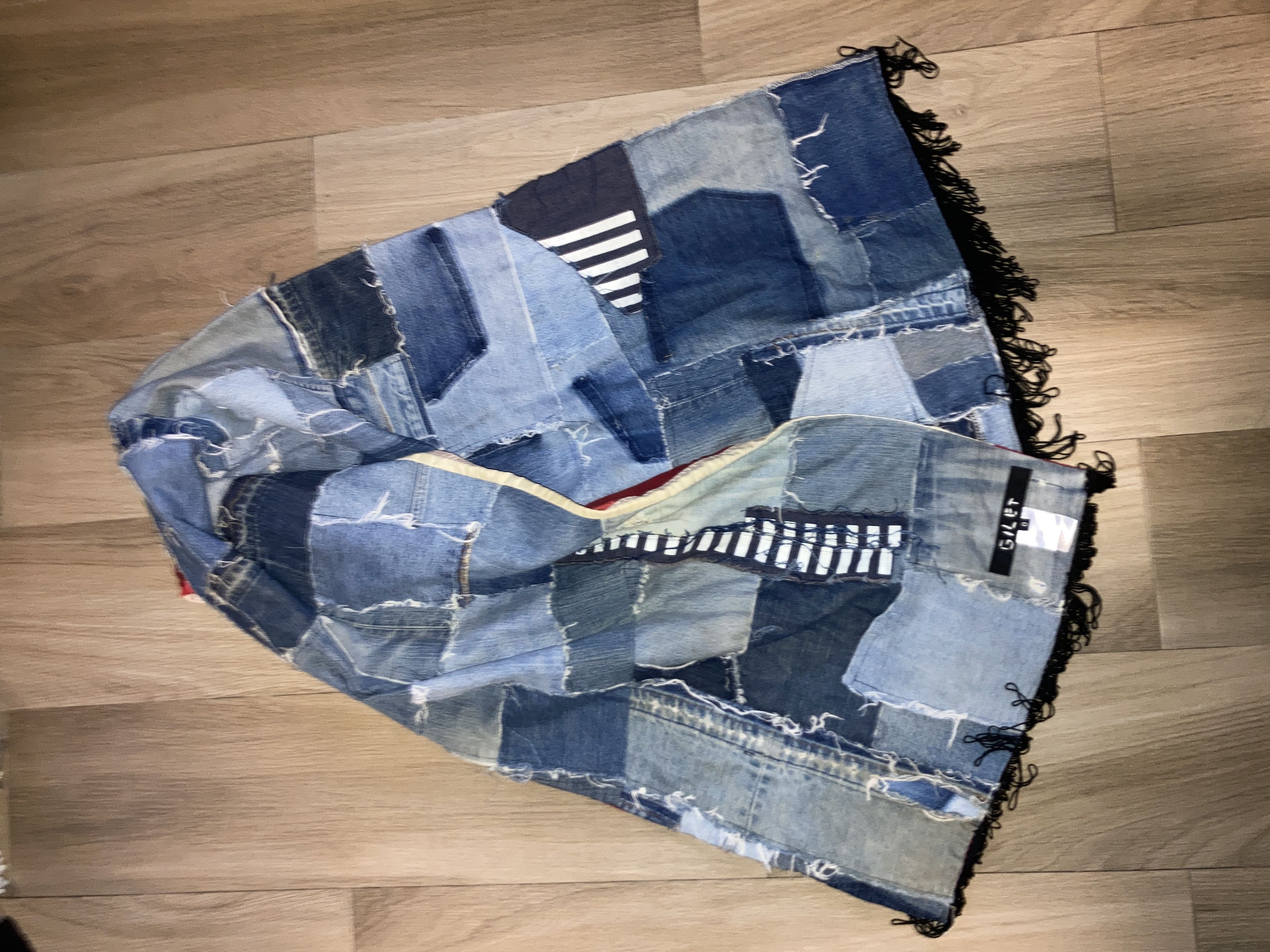 Other Gilet Denim America Flag Boro Scarf Size ONE SIZE - 5 Thumbnail