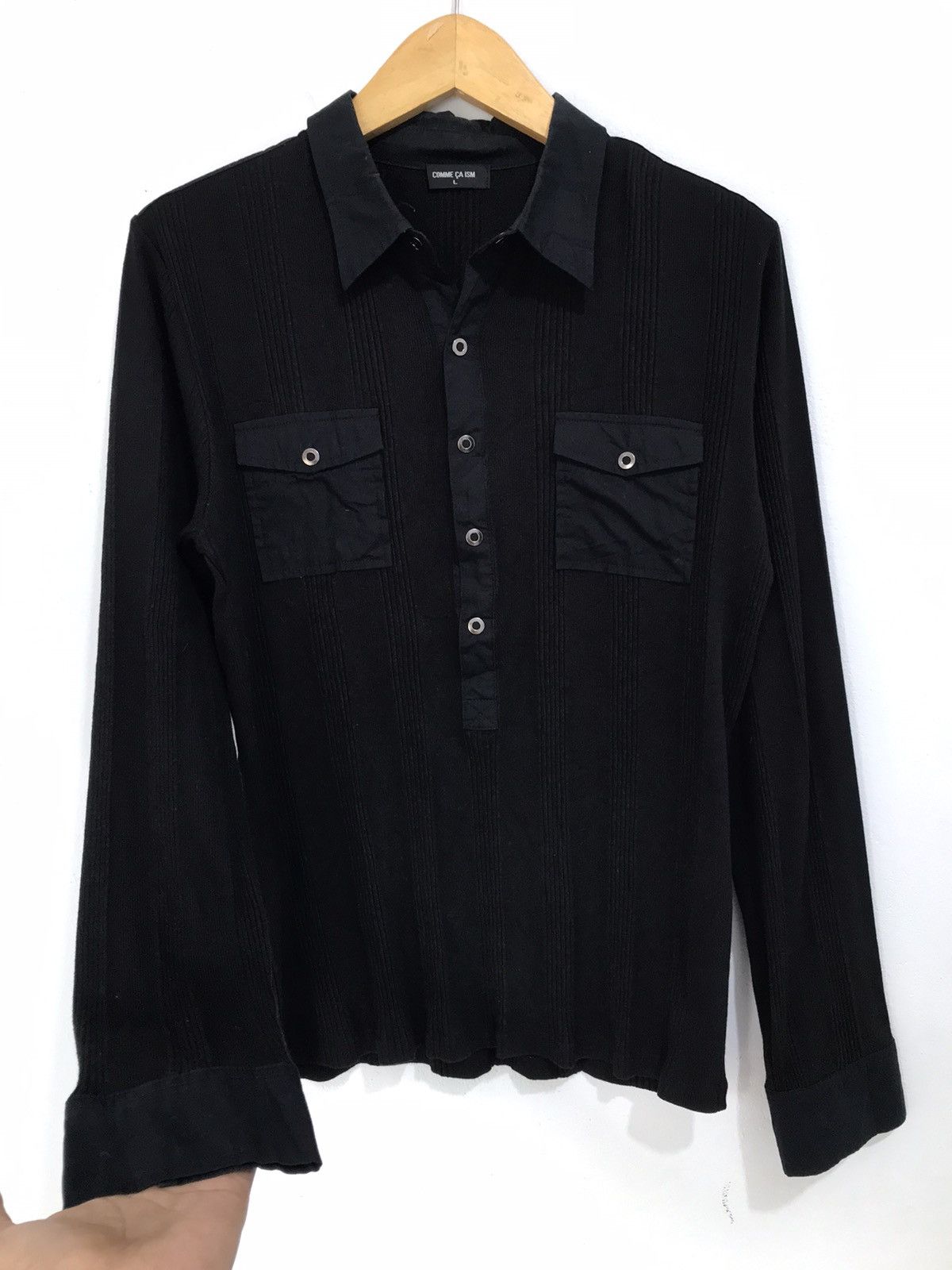 image of 14Th Addiction x If Six Was Nine Gothic Long Sleeve Studded Comme Ceism Japan in Black (Size Large)