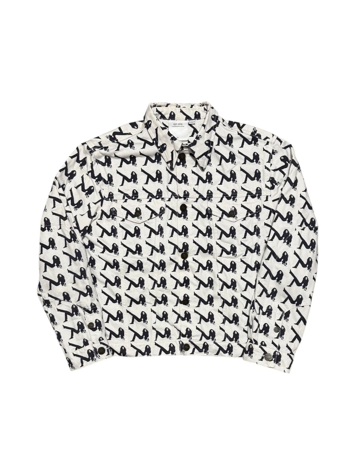 Calvin Klein Calvin Klenin Jeans Est.1978 Allover Icon Printed Jacket Size US XL / EU 56 / 4 - 1 Thumbnail