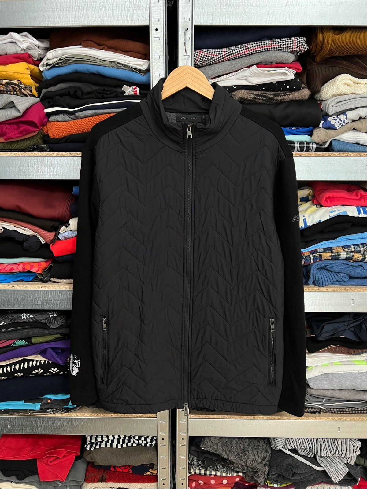 KJUS Kjus Mens Linard Midlayer Wool Jacket Black Quilted Full Zip Size US XXL / EU 58 / 5 - 1 Thumbnail