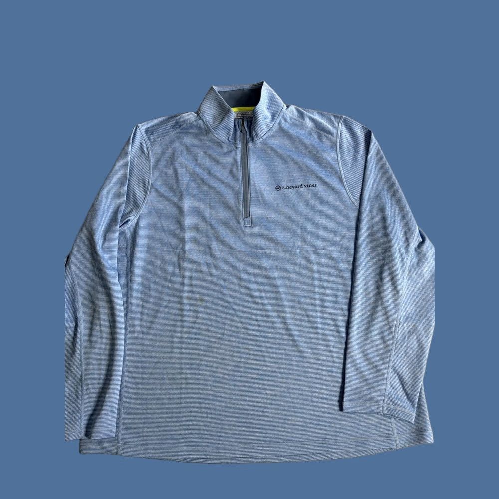 Vineyard Vines Vineyard Vines Pullover Mens 2XL Blue Quarter Zip Performance Lightweight Activewear Size US XXL / EU 58 / 5 - 1 Thumbnail