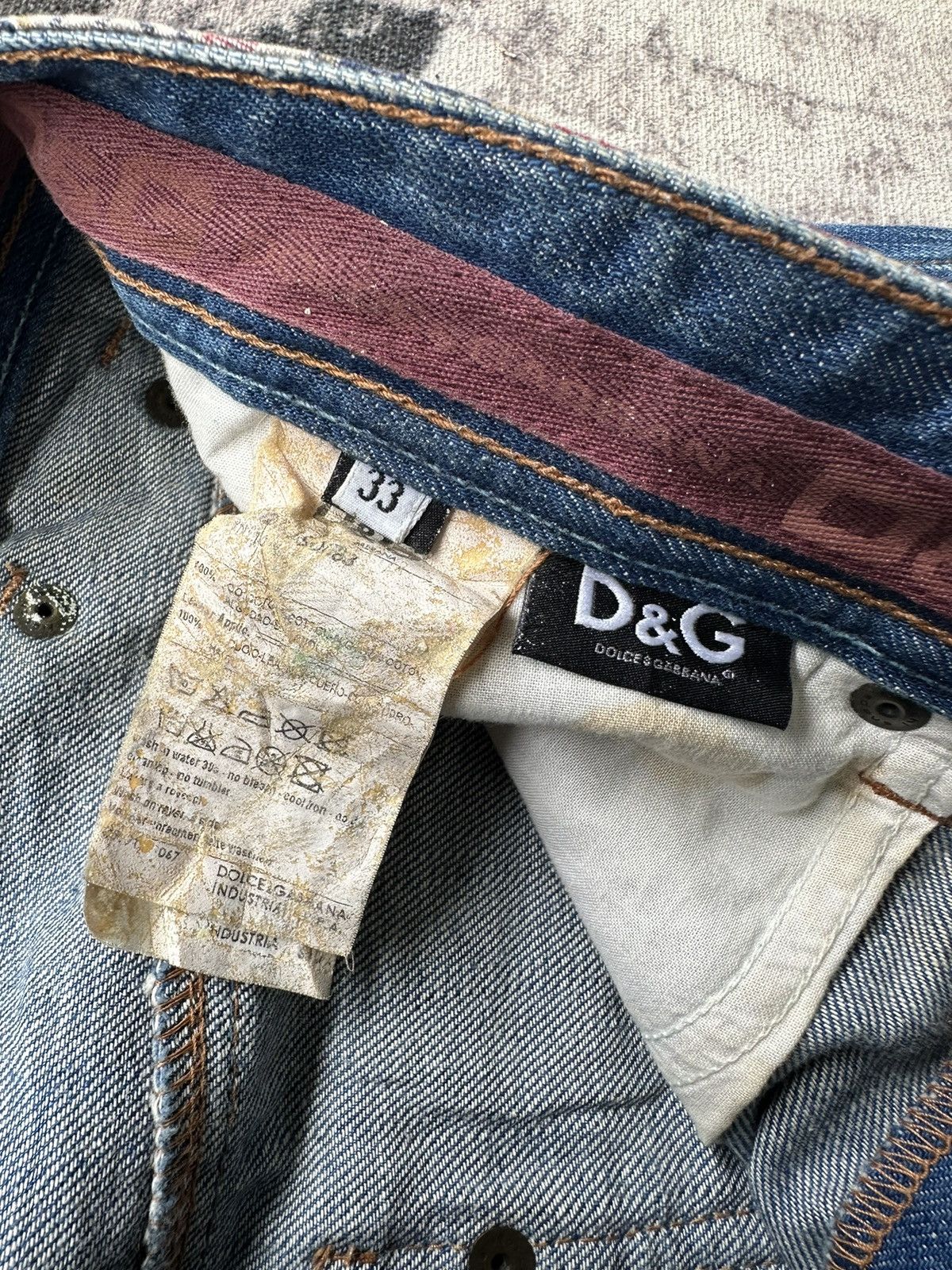 Dolce & Gabbana 2007SS - D&G cummerband spiral denim buckle back Size US 33 - 12 Thumbnail