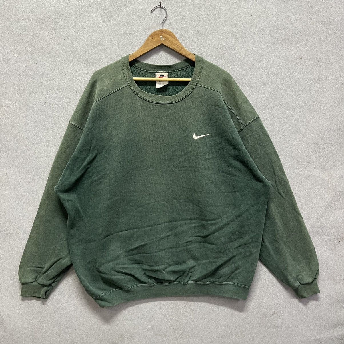 Nike Vintage Nike USA Made Swoosh Embroidered Sweatshirt XL Size US XL / EU 56 / 4 - 1 Thumbnail