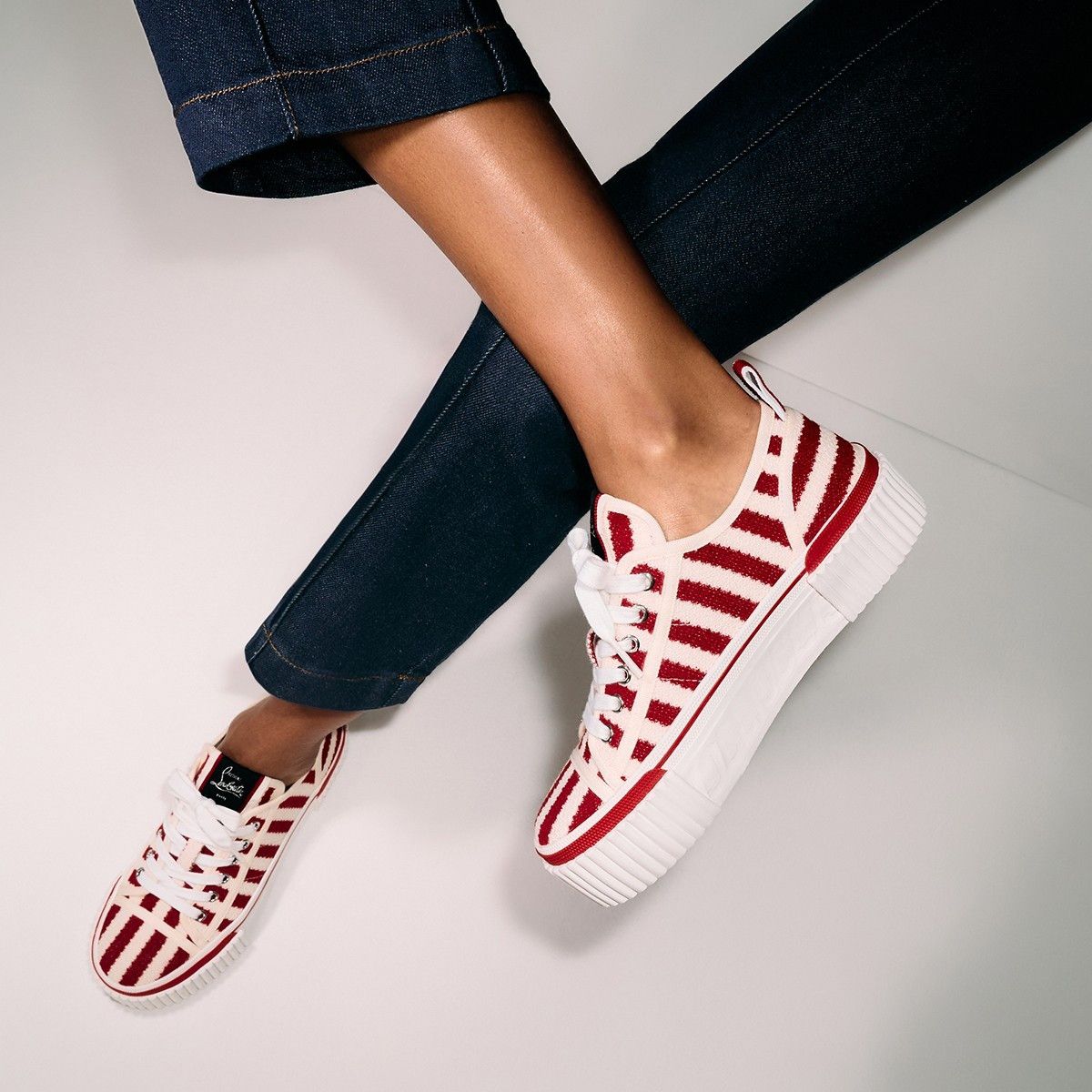 Christian Louboutin o1bcso1str0825 Pedro Junior Flat in White Size US 8 / EU 41 - 4 Thumbnail