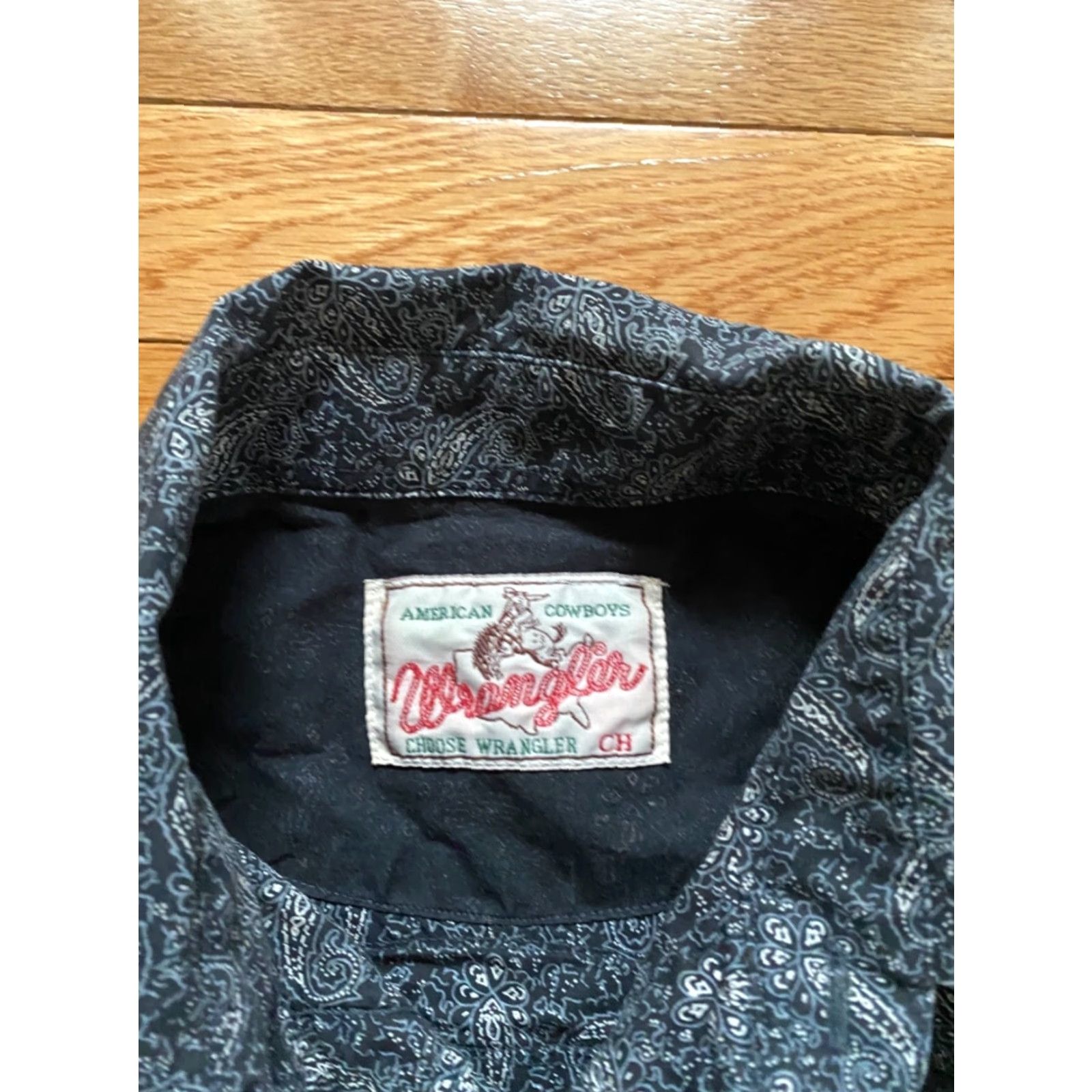Wrangler VINTAGE Wrangler Frontier Series Western Shirt Mens Small Coral Blue Turquoise/Aqua Striped Button-Up Chest Pockets 1990s Cowboy Size US S / EU 44-46 / 1 - 3 Thumbnail