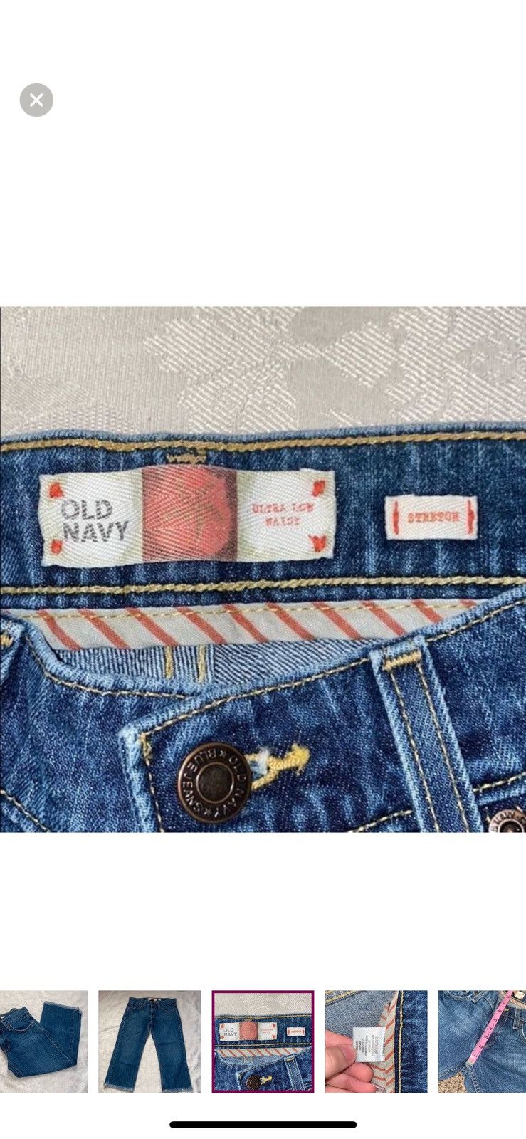 Old Navy Old navy ultra low rise denim capris size 2 Size 26" / US 2 / IT 38 - 4 Thumbnail