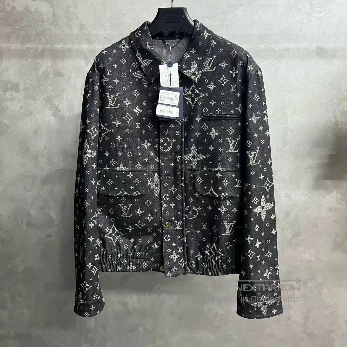 Louis Vuitton Louis Vuitton Black Logo Print Jacket. Size US XL / EU 56 / 4 - 1 Thumbnail