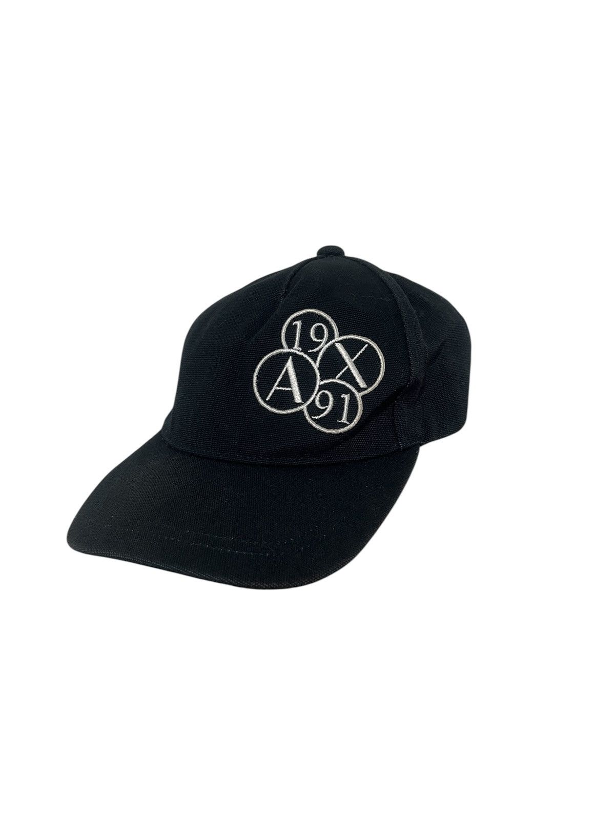 Armani Exchange Classic black A|X 1991 cap with sleek embroidery design. Size ONE SIZE - 1 Thumbnail