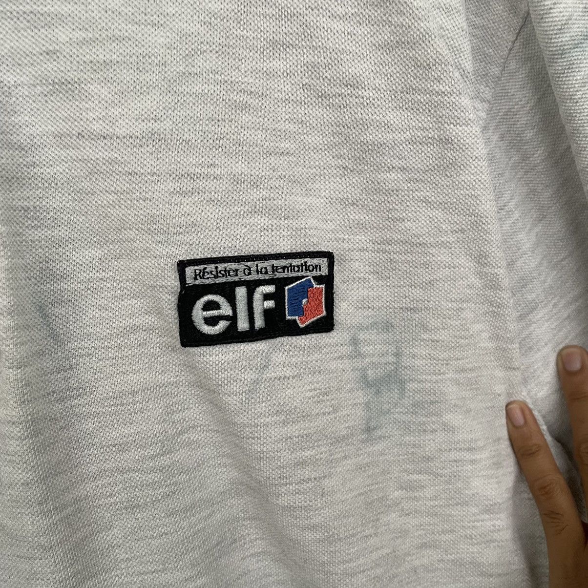 Vintage 1990s Elf Motorsport Polo T Shirt Size US L / EU 52-54 / 3 - 6 Thumbnail