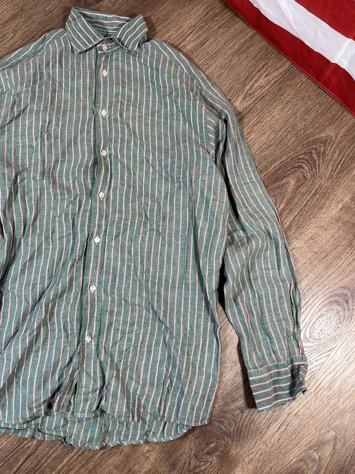 Eton Eton Linen Shirt Size US XL / EU 56 / 4 - 3 Thumbnail