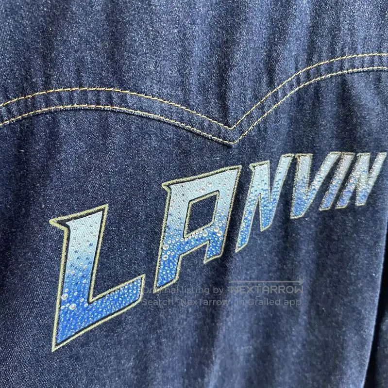 Lanvin Lanvin Men's Spring Autumn Blue Denim Jacket . Size US XL / EU 56 / 4 - 3 Thumbnail