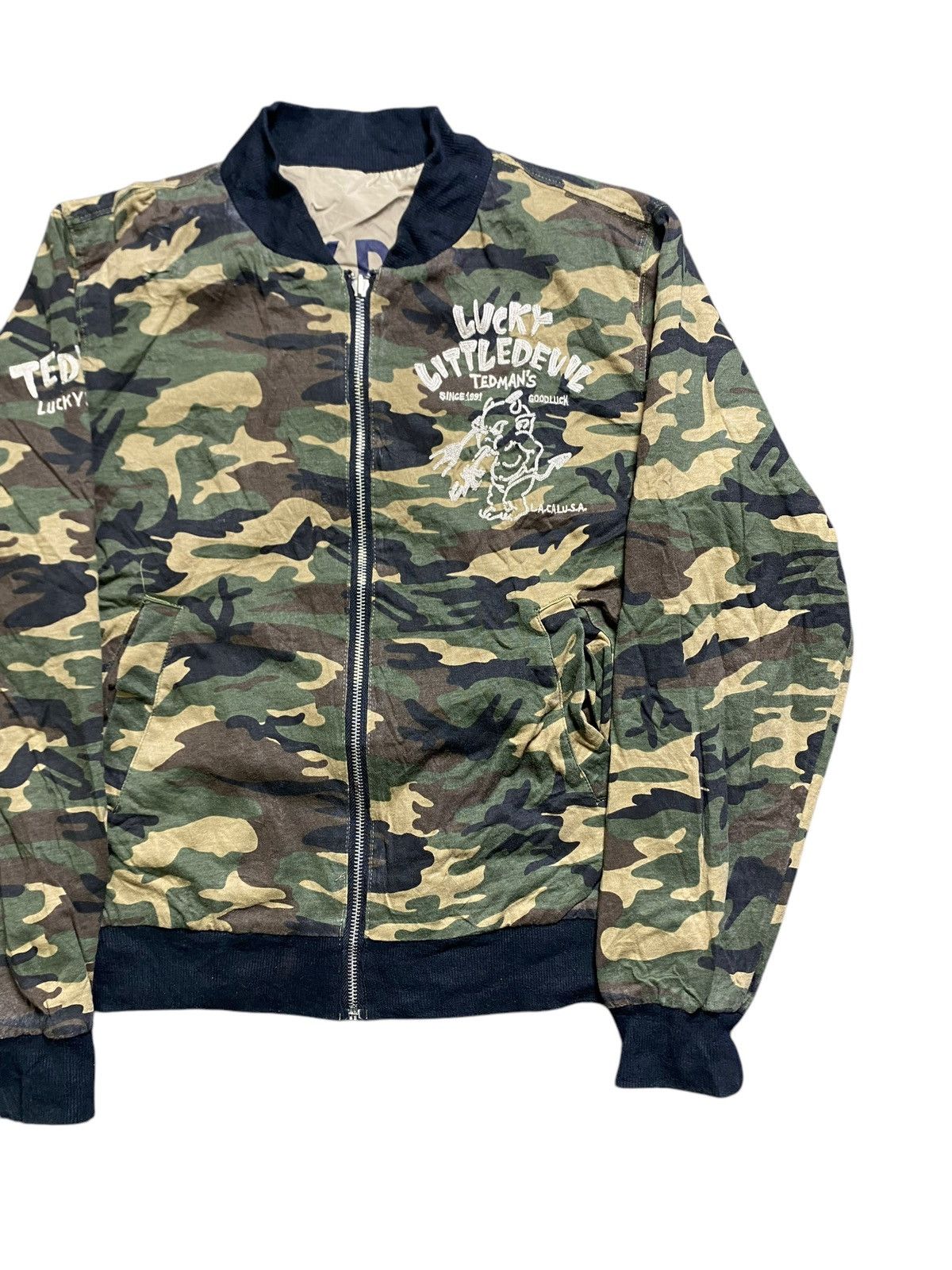 Other VINTAGE TEDMAN LUCKY DEVIL JACKET ARMY REVERSEBLE VARSITY Size US M / EU 48-50 / 2 - 3 Thumbnail