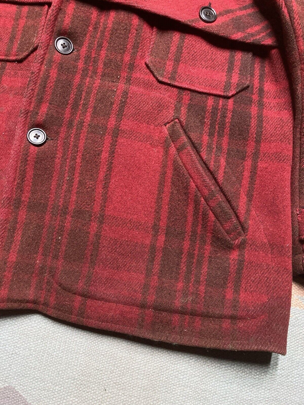 Vintage VTG 30s wool mackinaw jacket Soo buffalo hunting heavy large Size US L / EU 52-54 / 3 - 4 Thumbnail