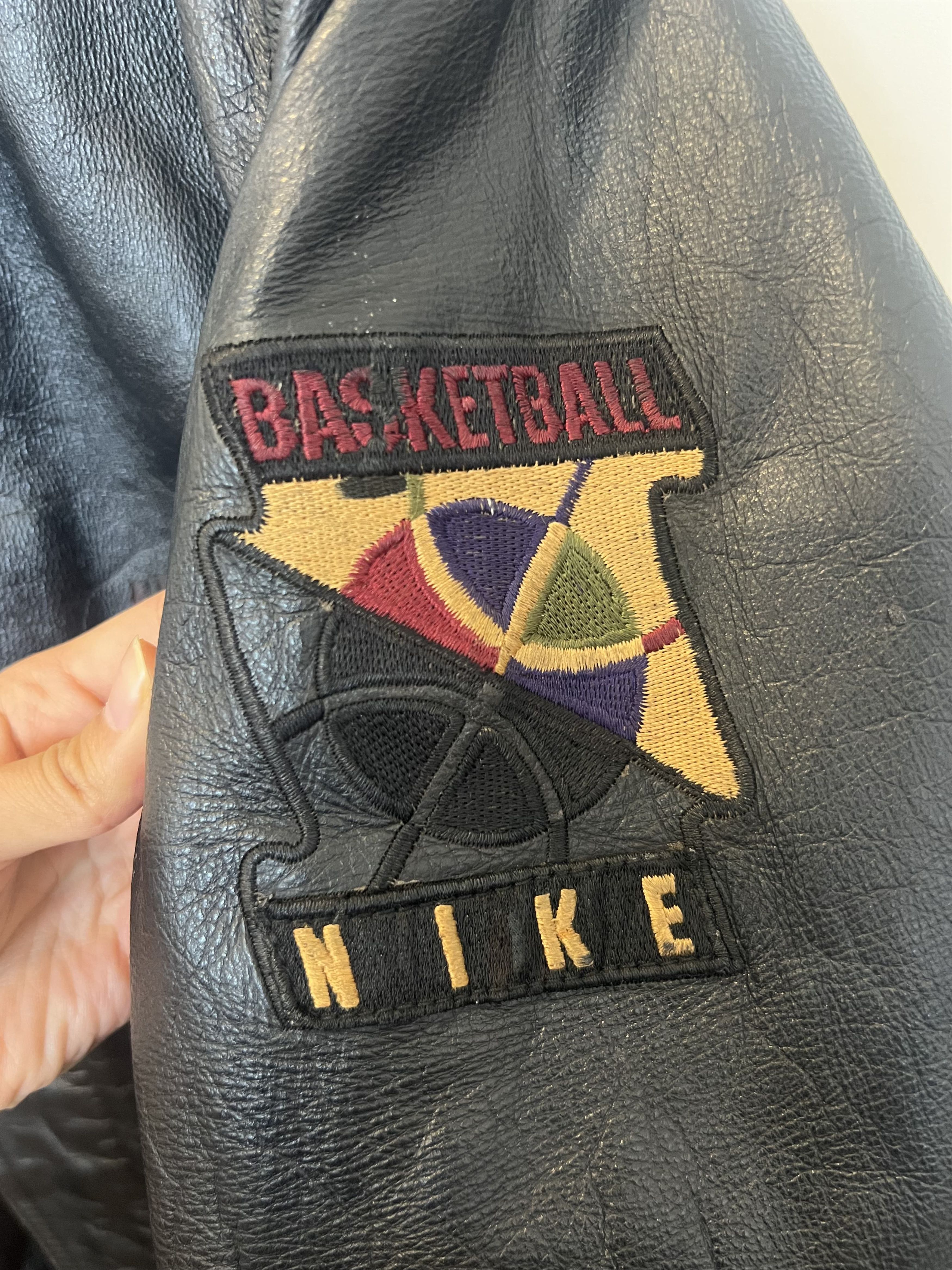 Nike 90s Nike 20thAnniversaryBasketball Leather jacket LimitedEd. Size US L / EU 52-54 / 3 - 4 Thumbnail