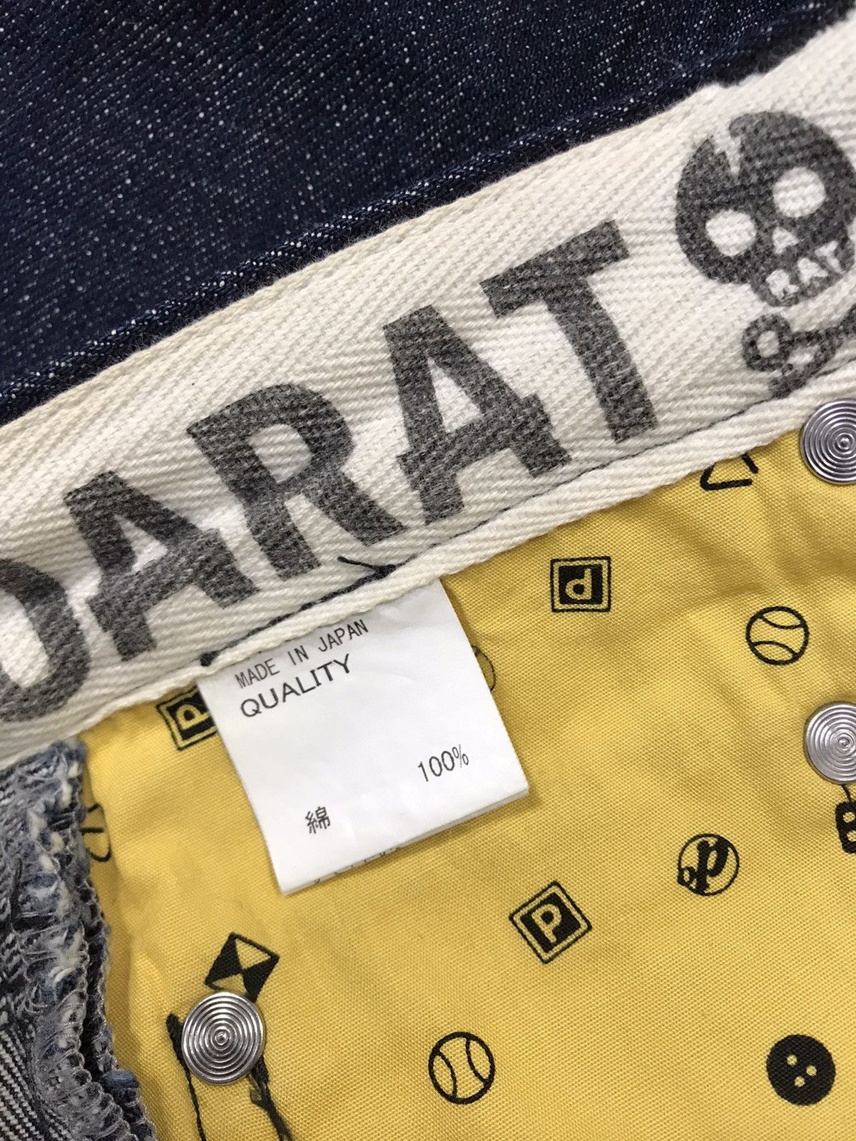 Japanese Brand Hype Doarat Babylon Dark Indigo Denim Jean Pants Printed Size US 32 / EU 48 - 8 Thumbnail