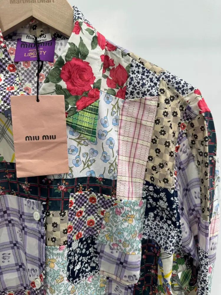 Miu Miu Sz 44 Miu Miu Boro Fabric Shirt Size US S / EU 44-46 / 1 - 2 Thumbnail