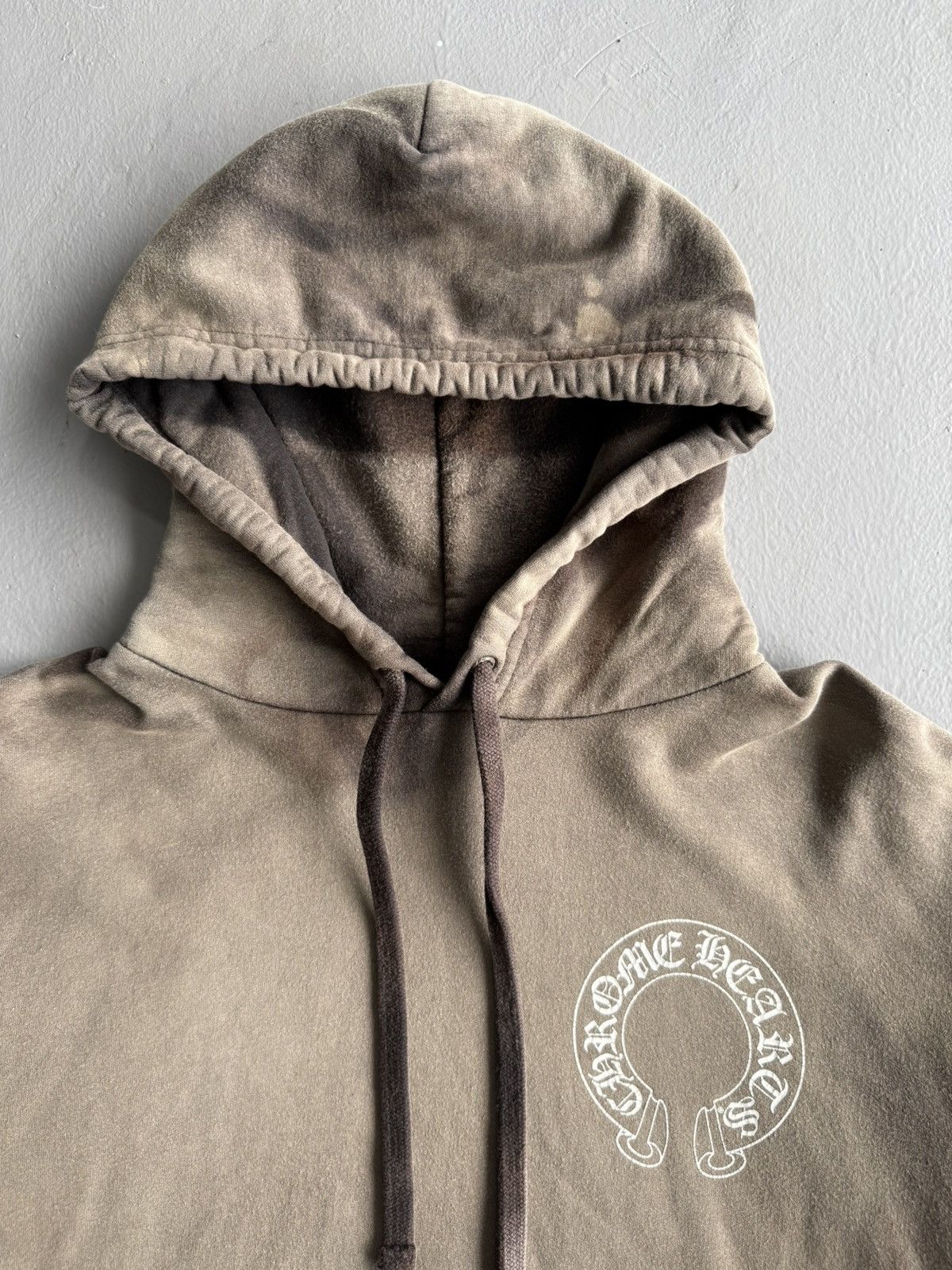 Chrome Hearts Trashed Faded - Horseshoe Floral Hoodie Size US M / EU 48-50 / 2 - 8 Thumbnail