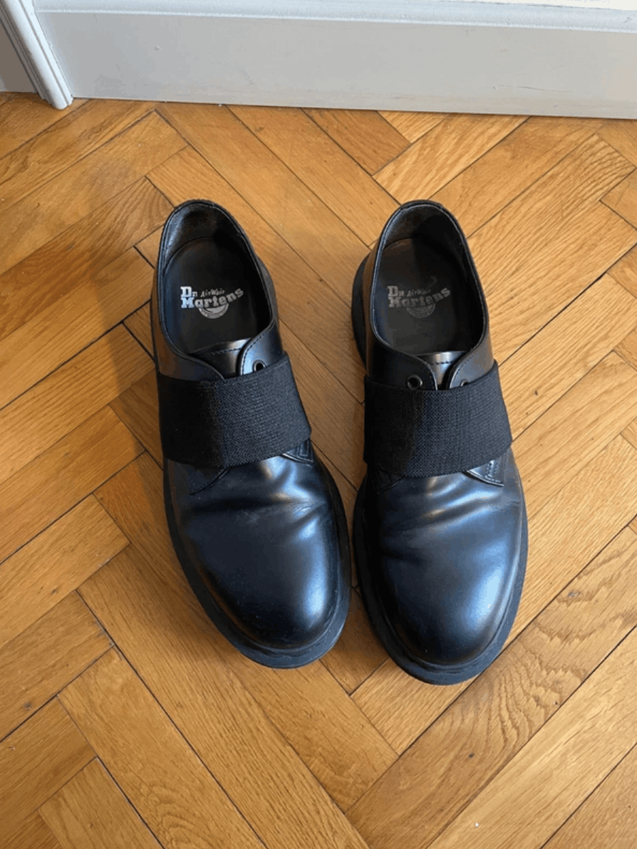 Dr. Martens Dr Martens black loafers with elastic band (Mod. 1461) Size US 9 / EU 42 - 1 Thumbnail