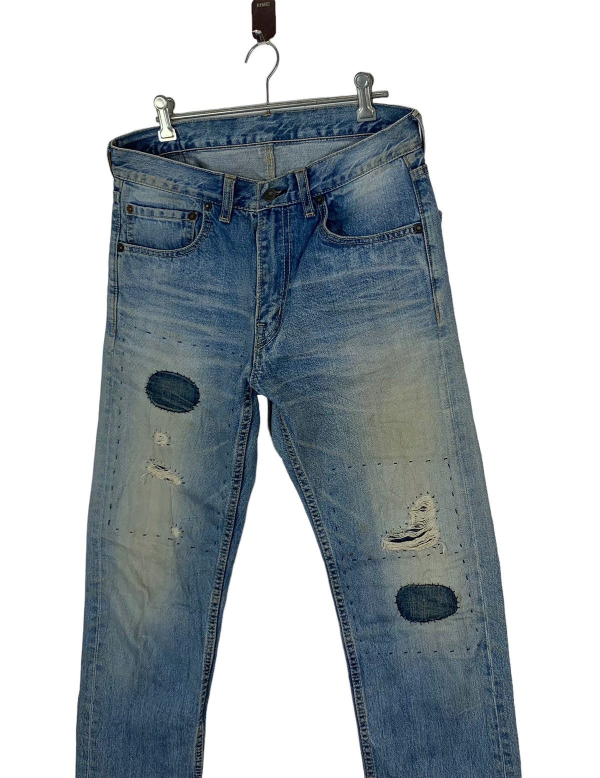 Blue Blue Japan VINTAGE HOLLYWOOD RANCH MARKET DISTRESSED BORO JEANS Size US 31 - 4 Thumbnail