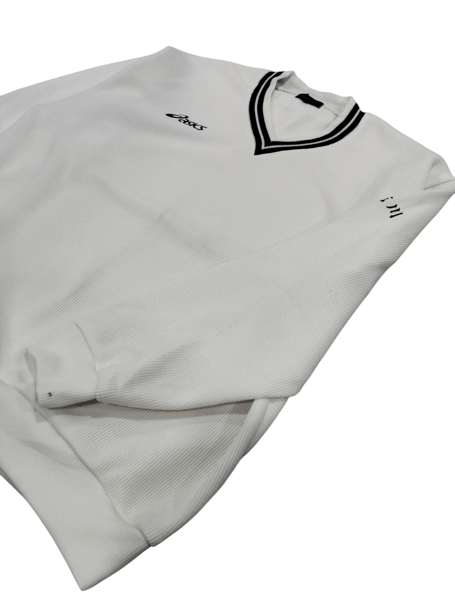 Asics × Japanese Brand × Vintage Vintage Asic Embroidery Logo V-neck Sweatshirt Size US L / EU 52-54 / 3 - 2 Thumbnail
