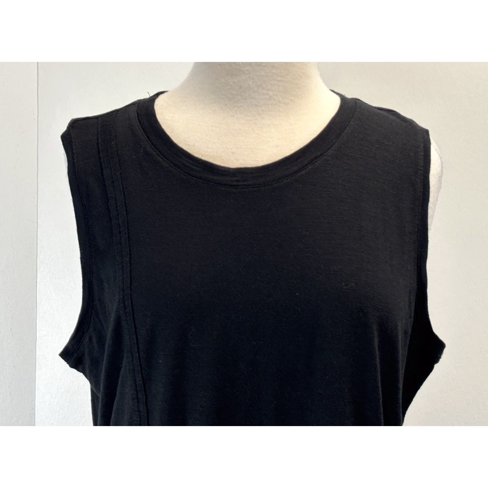 Vintage Chicos Maxi Dress Black Sleeveless Slub Casual Comfort Shift 12/14 Women Adults Summer Spring Fall Round Neck Pullover Casual Dress Size XL / US 12-14 / IT 48-50 - 5 Thumbnail