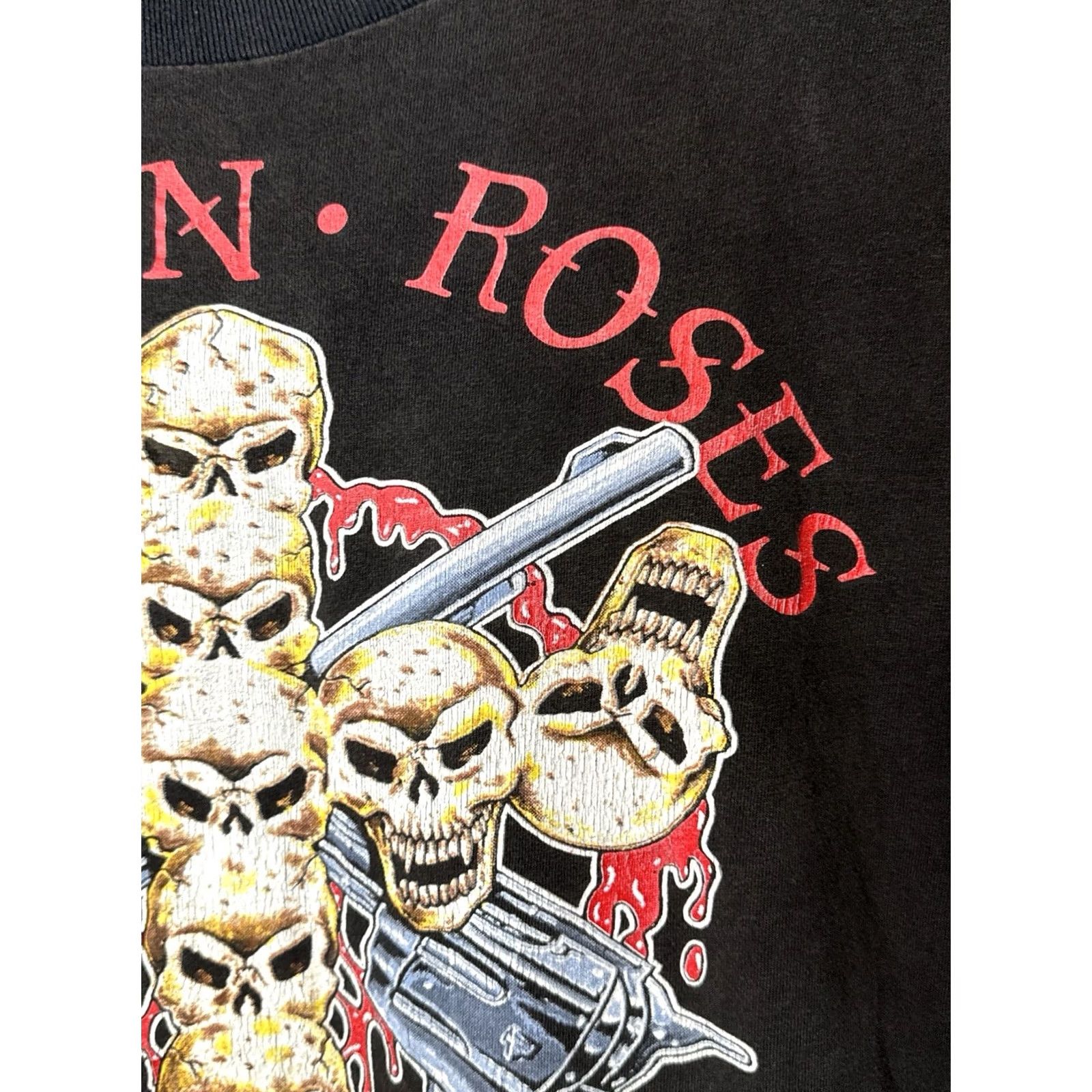 Vintage VINTAGE Guns N’ Roses Use Your Illusion Tour Brockum T Shirt XL Men's Black 90s Band Rock Rose Decade 1990s Size US XL / EU 56 / 4 - 6 Thumbnail