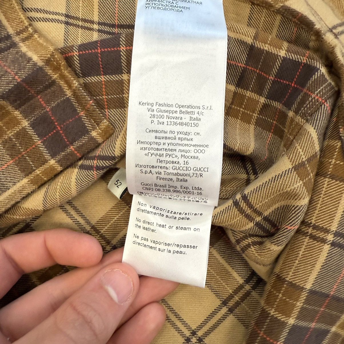 Gucci Gucci G Logo Plaid Long Sleeve Shirt Size XL (52) Size US XL / EU 56 / 4 - 7 Thumbnail