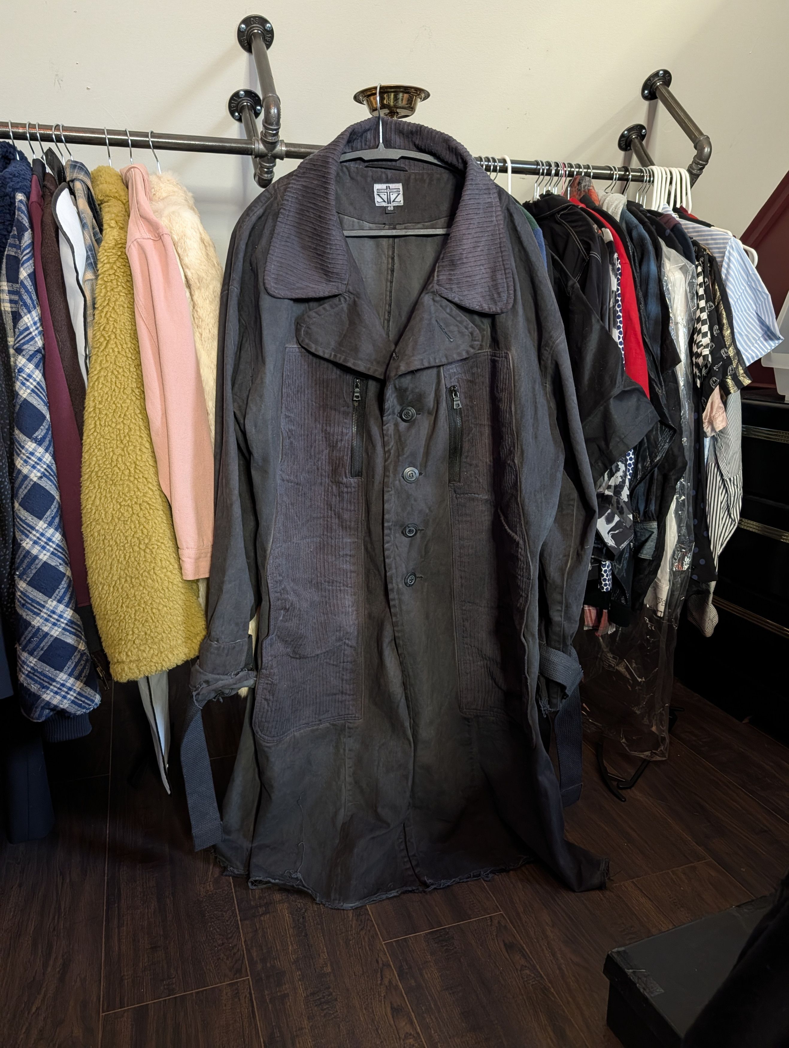 Zam Barrett BEAST COAT Black Garment Dyed Cotton Corduroy Trim Size US M / EU 48-50 / 2 - 1 Thumbnail