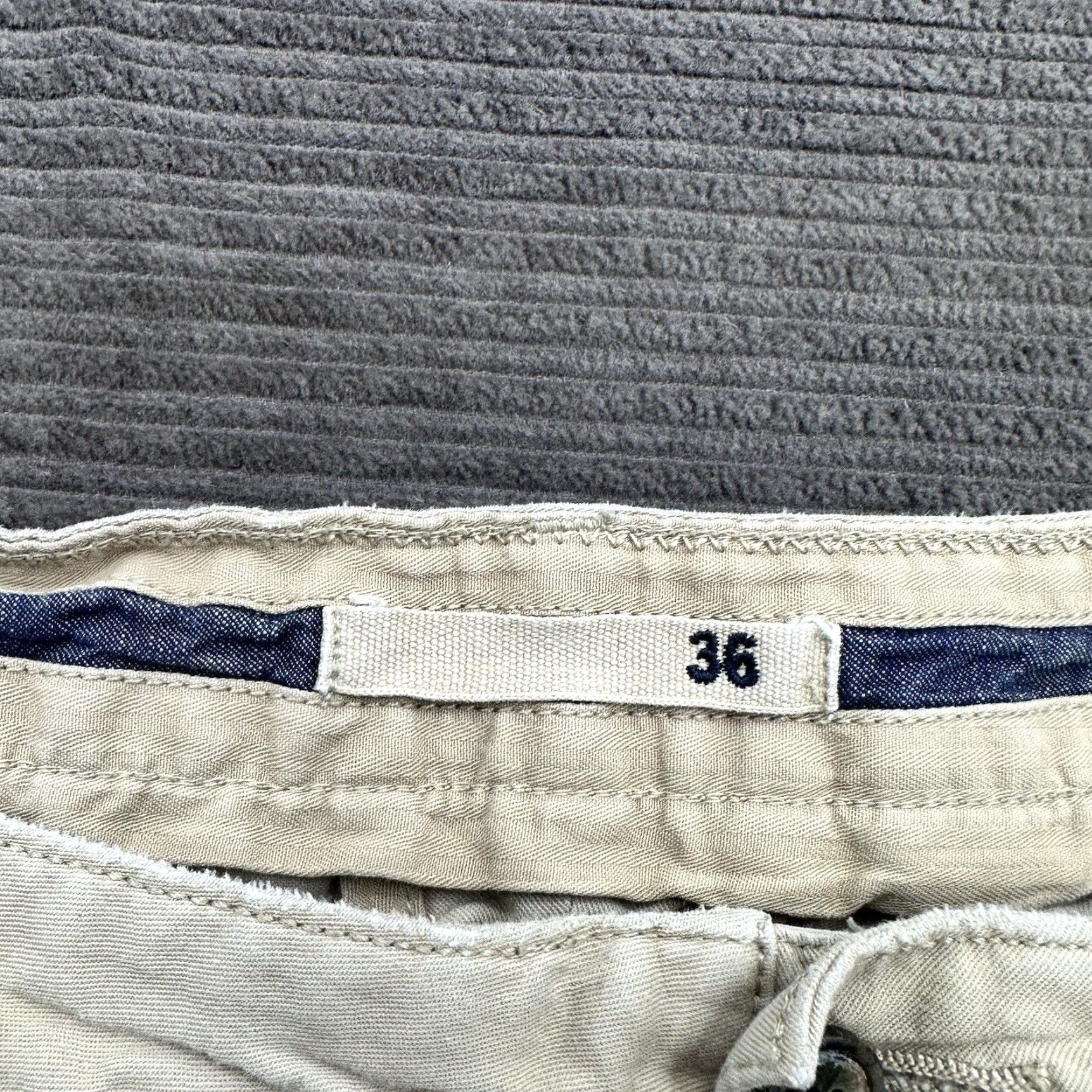 Faherty Faherty Shorts Men 36 Chino Cotton Beige Beach Casual Pattern Solid Front Flat Front Pockets Logo Regular Inseam 9in Size US 36 / EU 52 - 4 Thumbnail