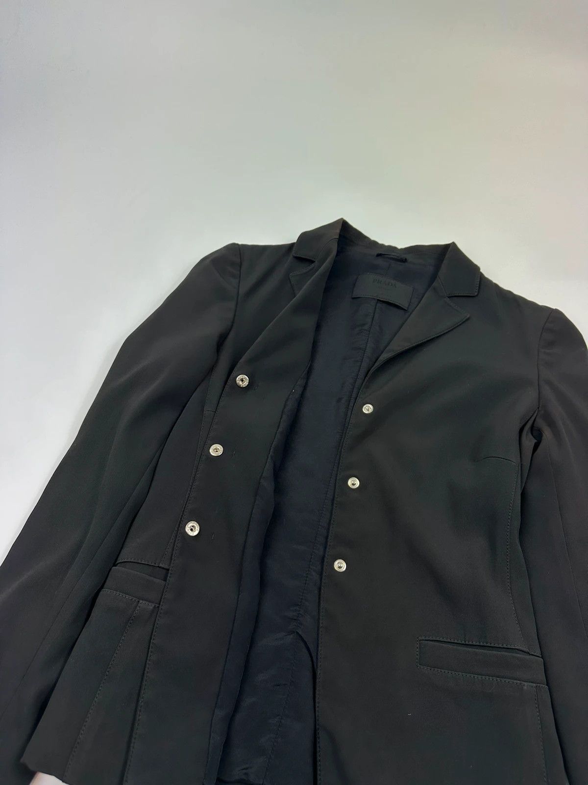 Prada Prada Milano SS1998 Black Blazer Jacket Size S / US 4 / IT 40 - 4 Thumbnail