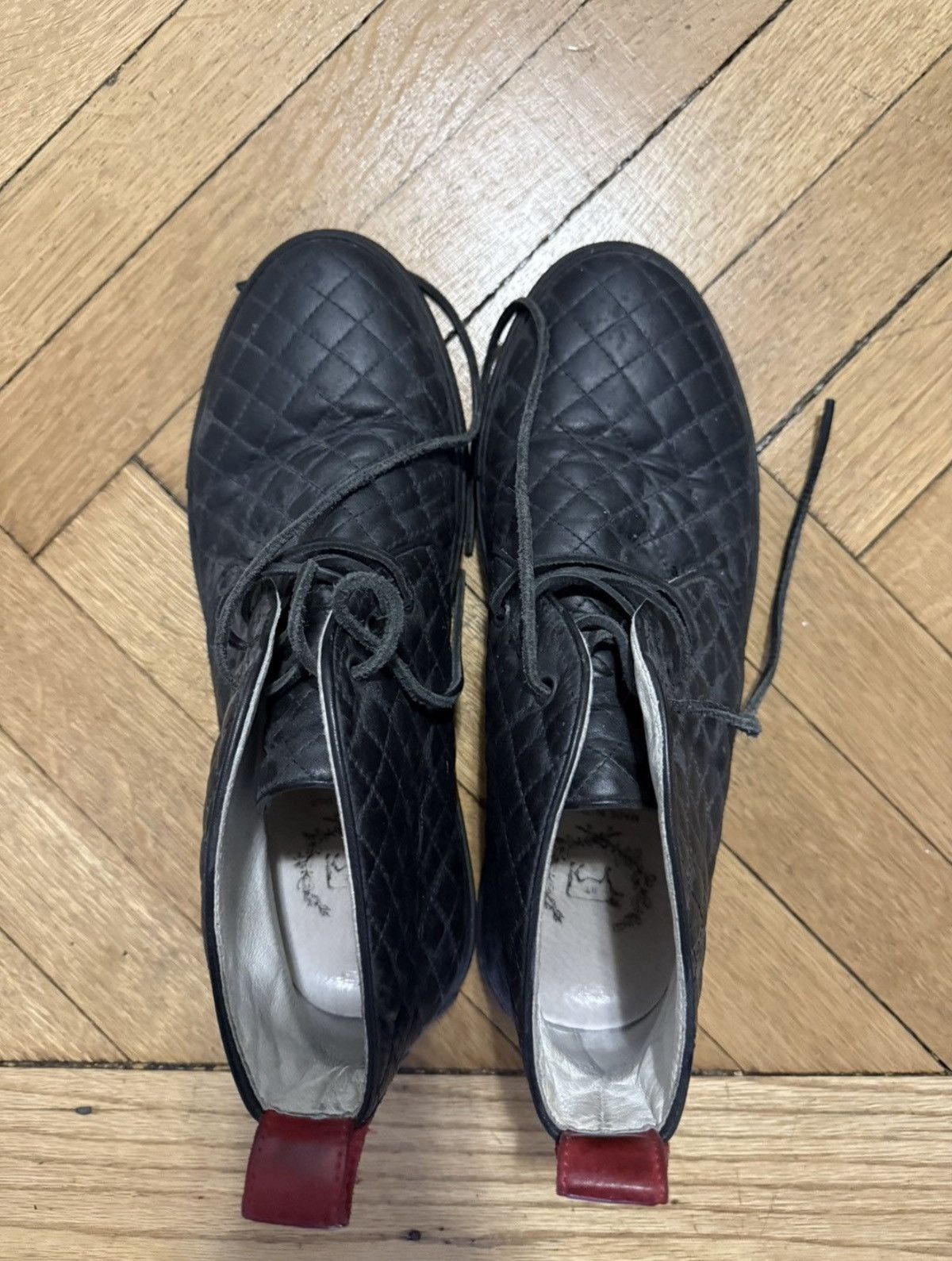 Del Toro Del Toro mens black quilted nappa leather shoes Size US 10 / EU 43 - 5 Thumbnail
