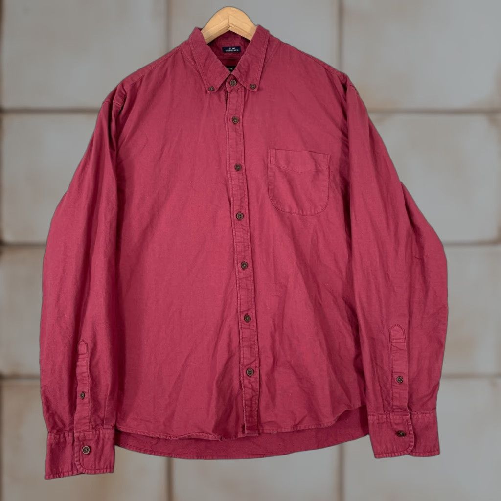 Vintage J Crew Shirt Mens XL Red Button-Down Slim Long Sleeve Casual Business Travel All Seasons Pockets Collared Button Up Shirt Size US XL / EU 56 / 4 - 1 Thumbnail