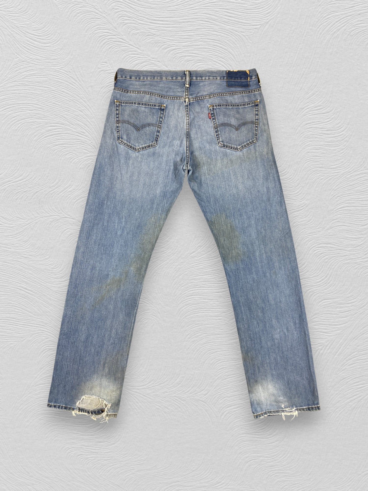 Levi's Blue Wash Vintage Levi's 569 Jeans 37x35.5 Denim -SJ106 Size US 37 - 2 Thumbnail