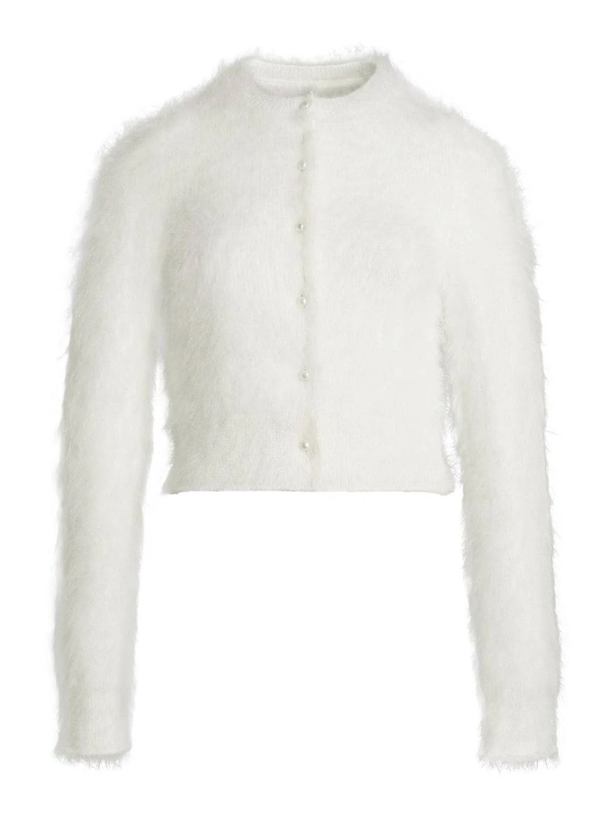 image of Maison Margiela O1W1Db10324 Cardigans In White, Women's (Size Large)