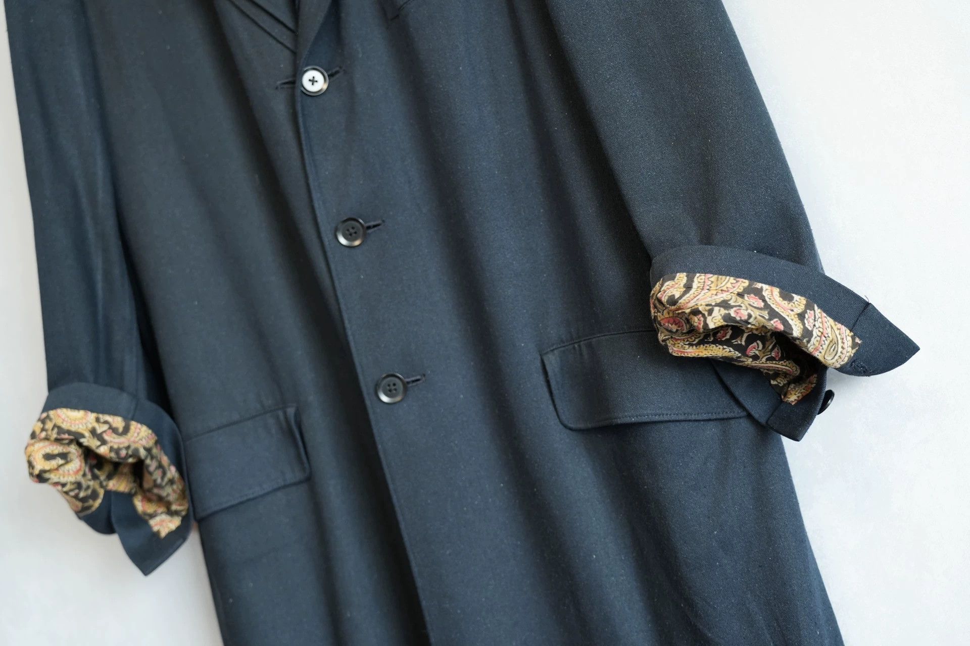 Yohji Yamamoto Yohji Yamamoto 23SS Silk Denim Dip Dye Gray-Blue Coat Size US M / EU 48-50 / 2 - 7 Thumbnail