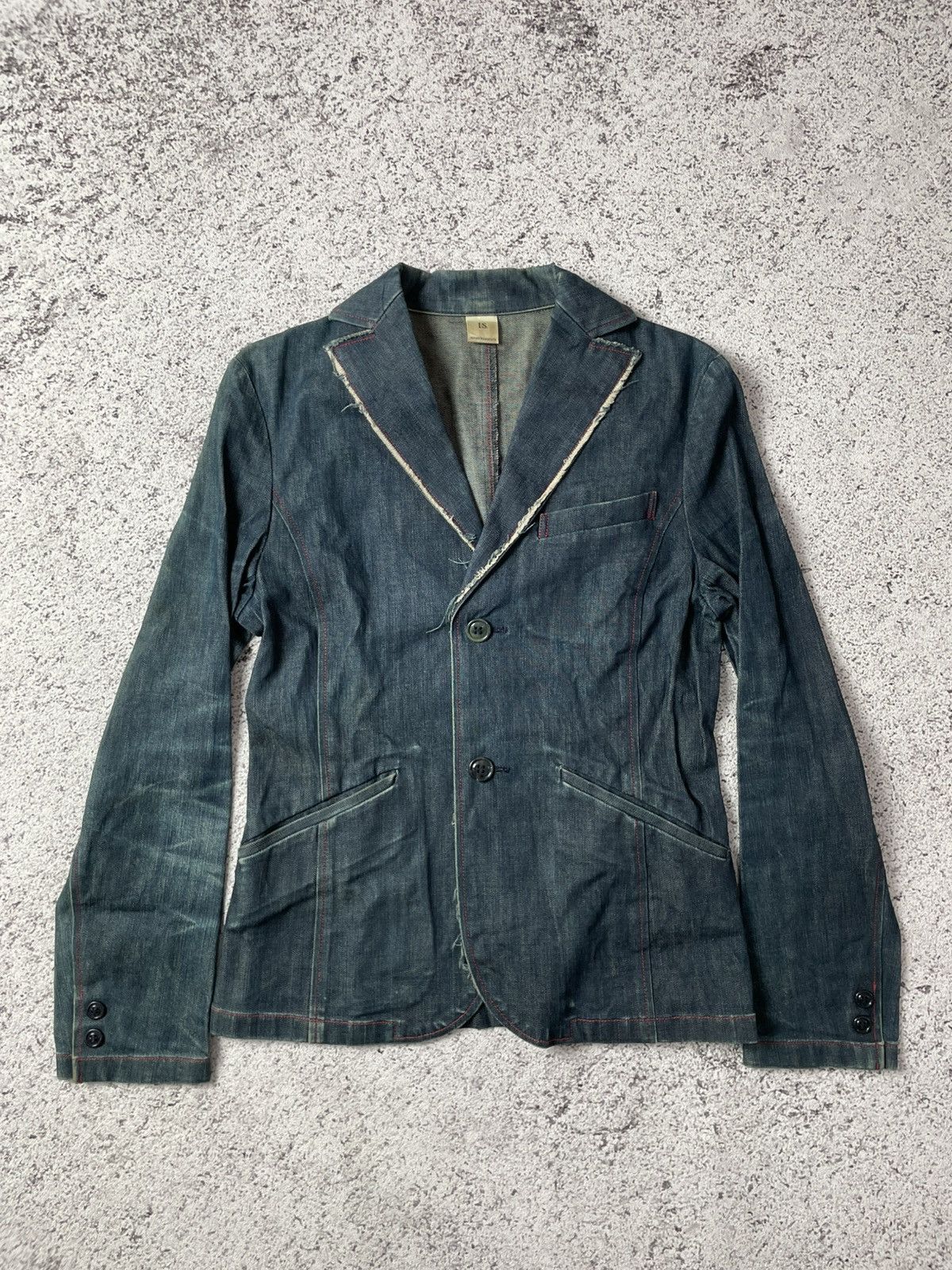 Issey Miyake 90s Issey Miyake Denim Blazer Jacket Size S / US 4 / IT 40 - 1 Thumbnail