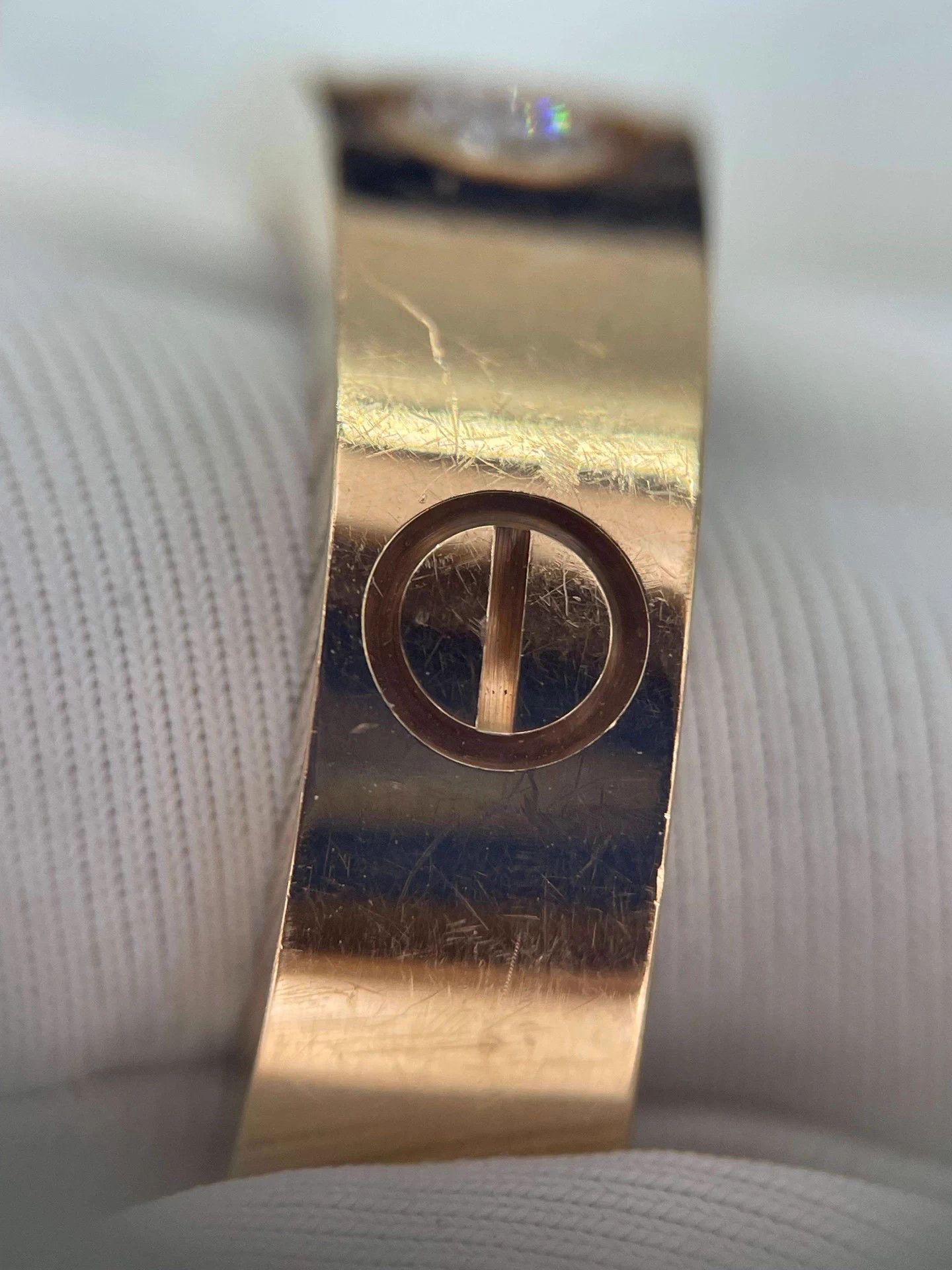 Cartier Cartier 19 Love Rose Gold 3 Diamond Ring Size 50 Size ONE SIZE - 3 Thumbnail