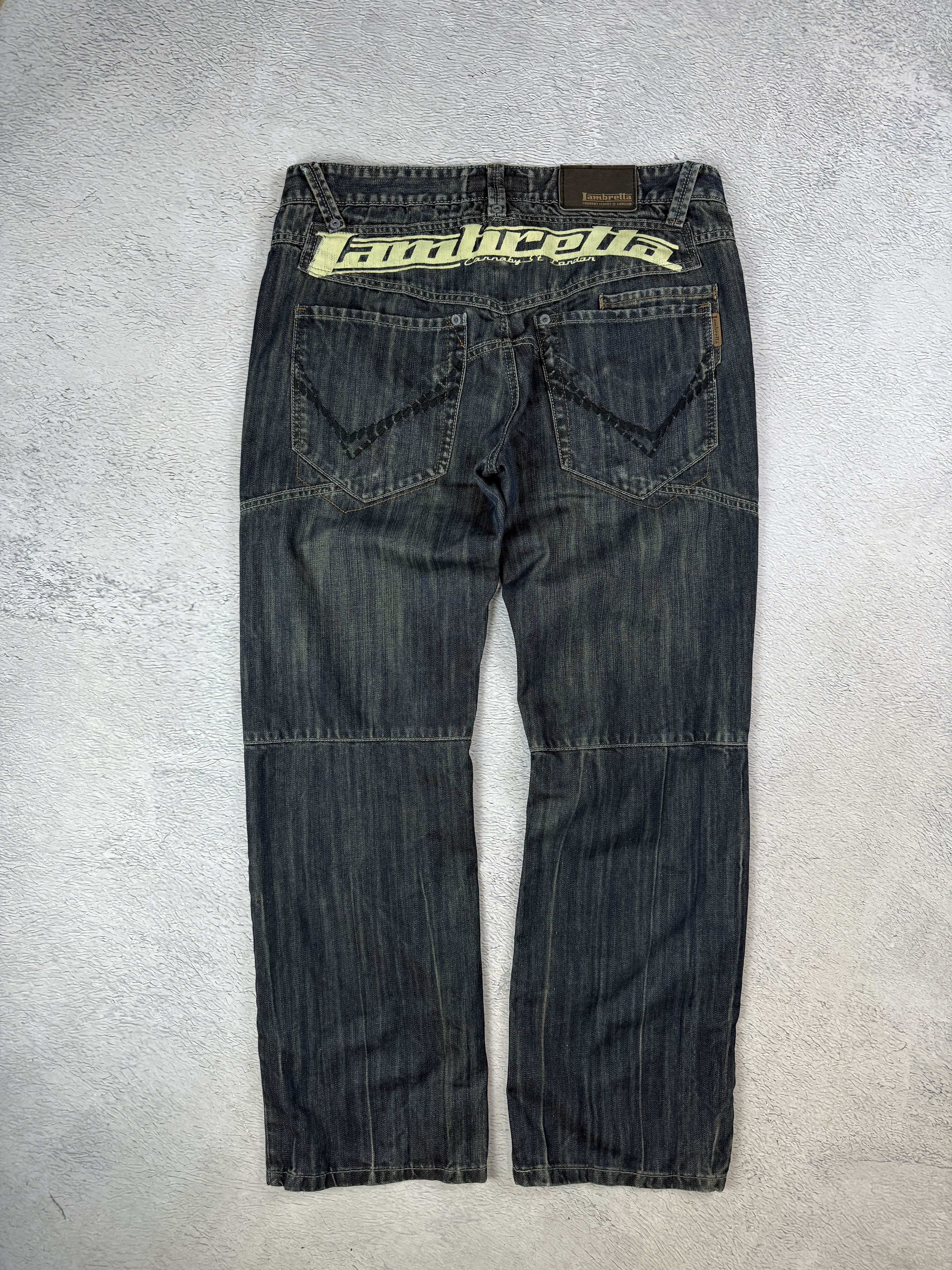 JNCO Lambretta Jeans Vintage Easy Fit Straight Leg Streetwear Size US 38 / EU 54 - 3 Thumbnail