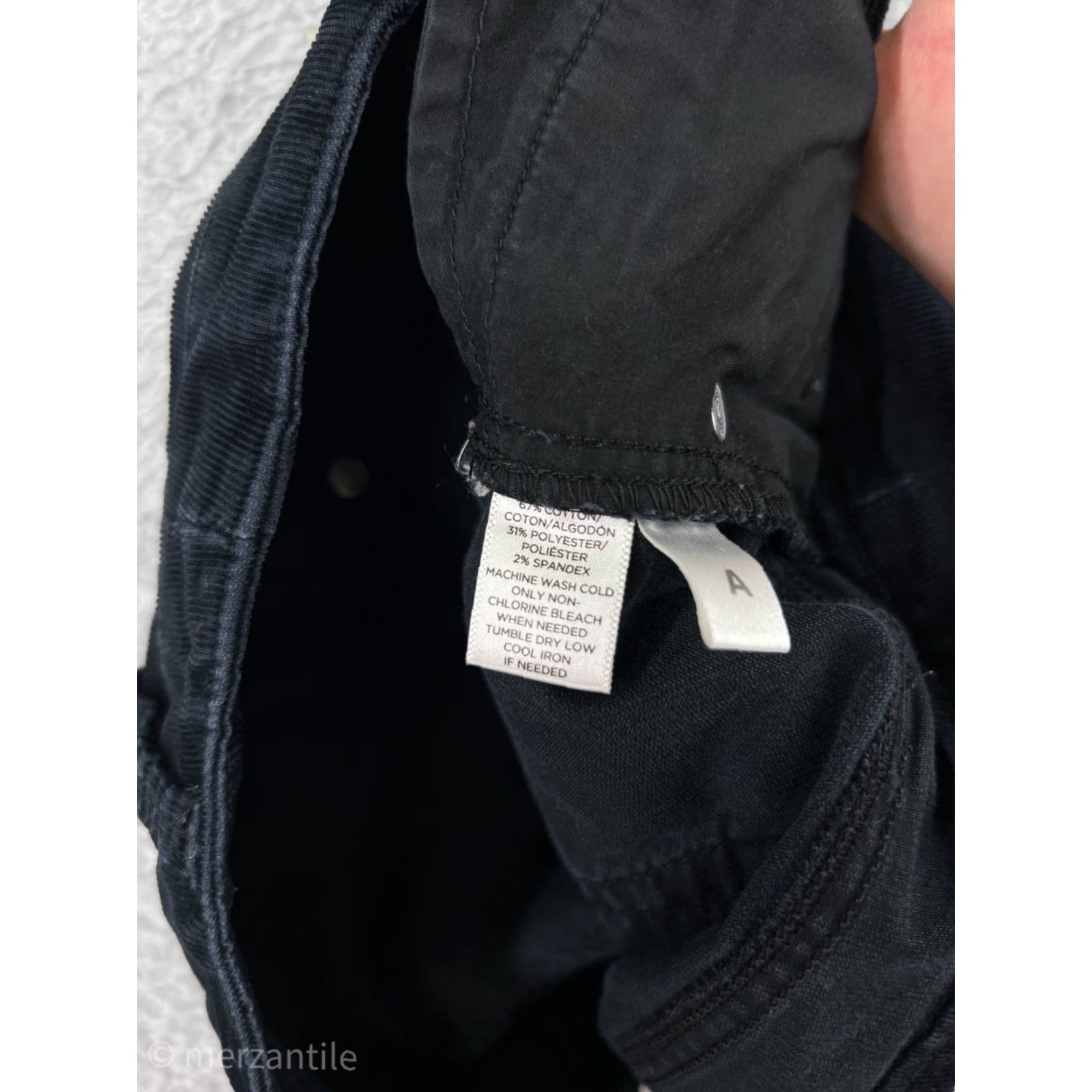 Ann Taylor Ann Taylor LOFT Pants Womens 1P Black Corduroy Straight Low Rise Petite 29W 27in Inseam Men? Women. Size 25" / US 0 / IT 36 - 4 Thumbnail