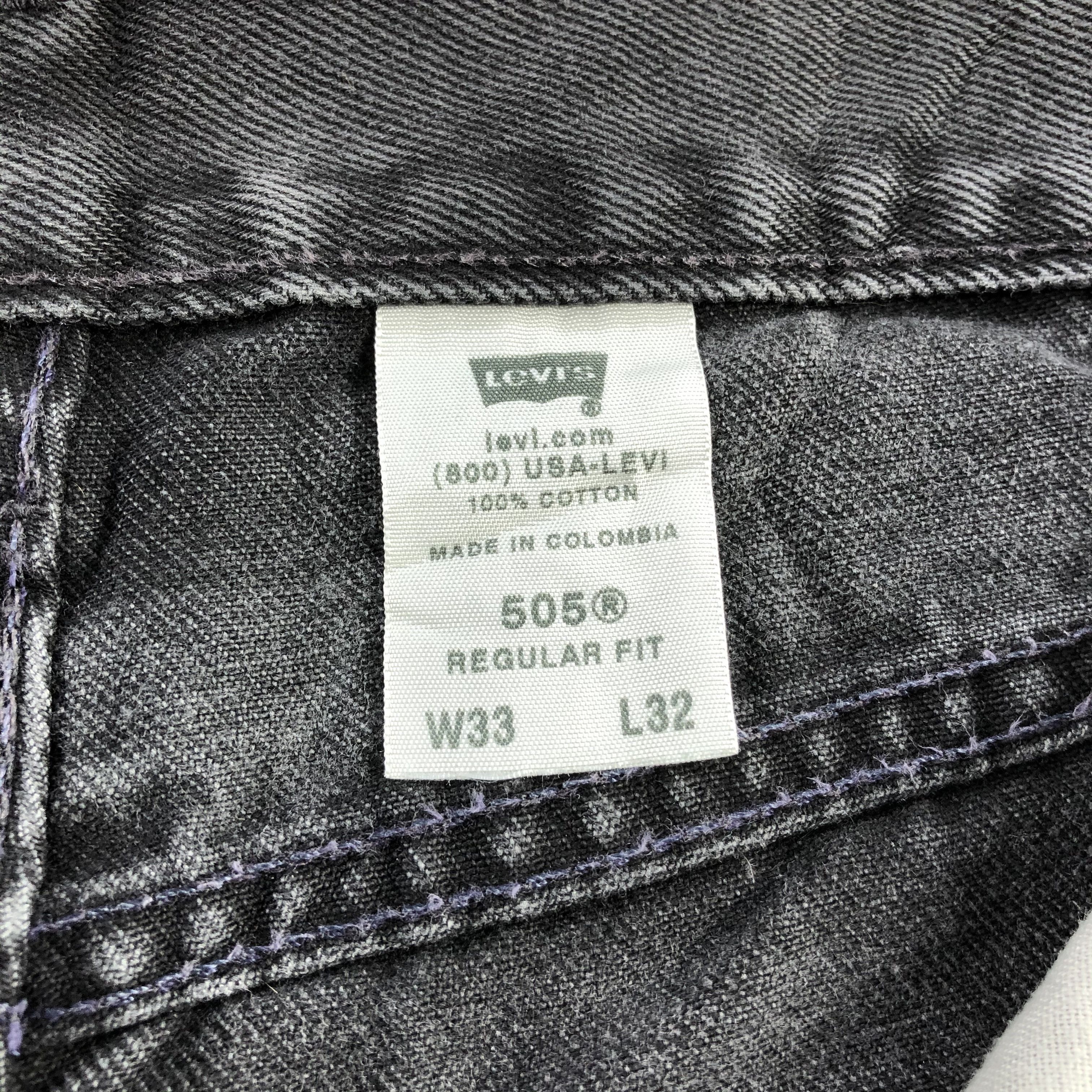 Levi's × Vintage Vintage 90s Faded Black Levis 505 Jeans-JM2945 Size US 32 / EU 48 - 14 Thumbnail