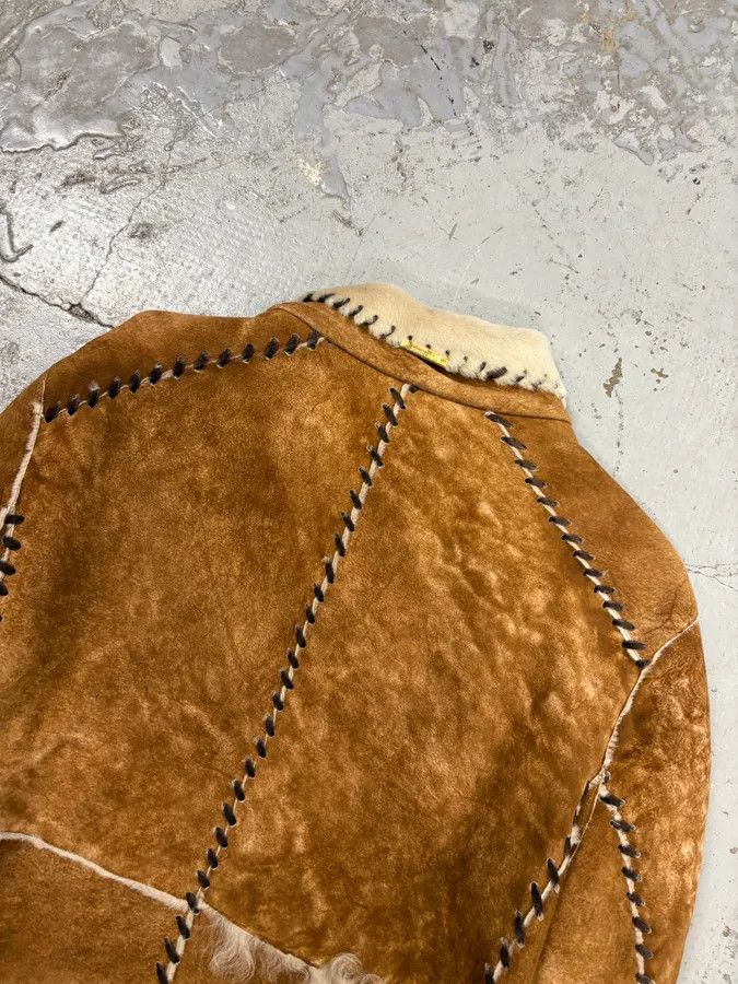 Roberto Cavalli 2000s Roberto Cavalli Brown Shearling Asymmetrical Leather Jacket Size US M / EU 48-50 / 2 - 6 Thumbnail