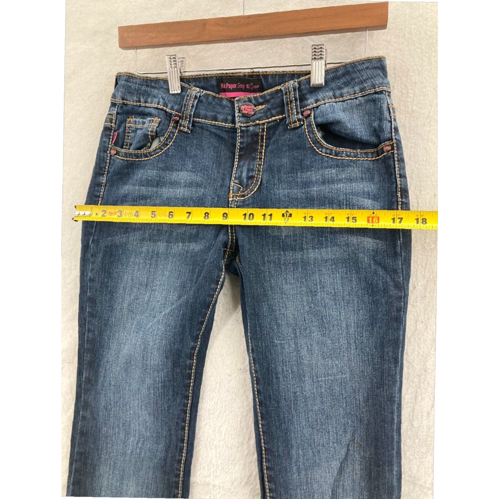 Denime Rock Sexy Jeans Womens Low Rise Boot Cut Size 28" / US 6 / IT 42 - 3 Thumbnail