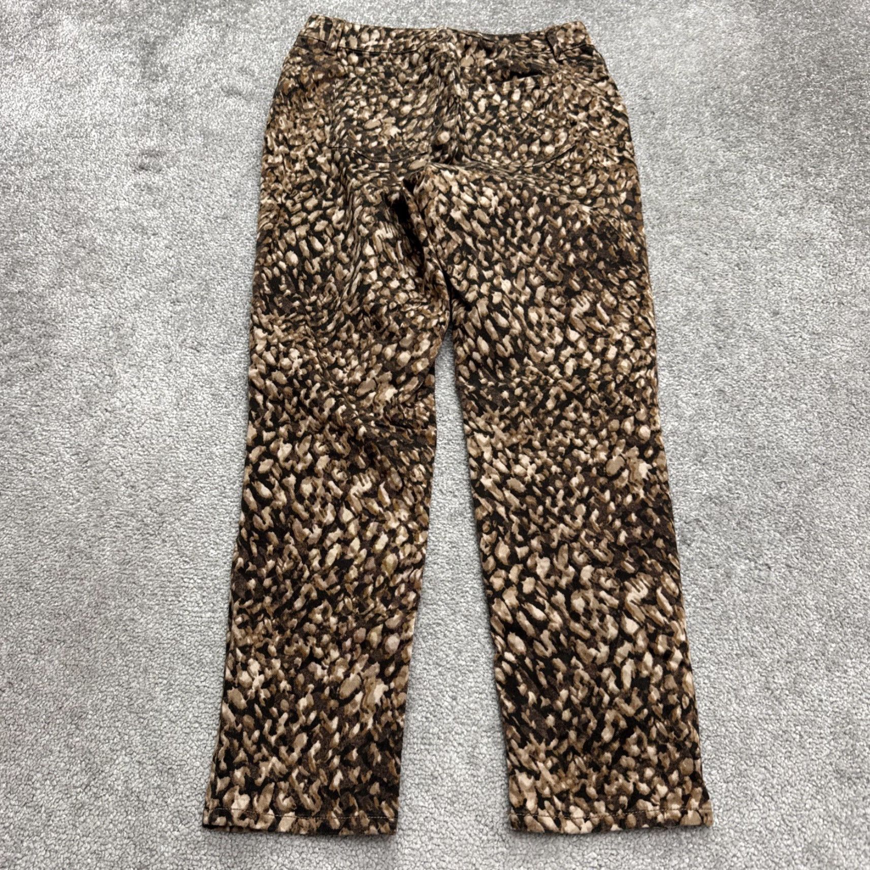 Coldwater Creek VINTAGE Coldwater Creek Jeans Women’s 4P Animal Print Brown Straight Leg 90s Fall Outdoor Size 27" / US 4 / IT 40 - 2 Thumbnail