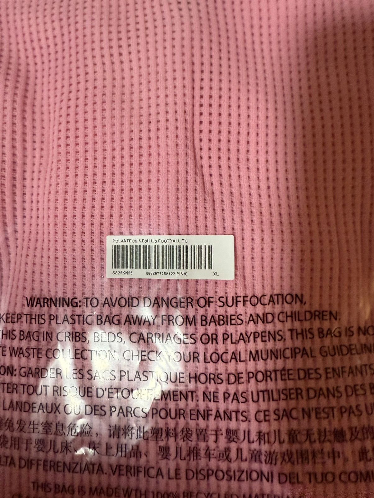 Supreme Supreme POLARTEC MESH L/S FOOTBALL TOP Pink SS25 Size XL Size US XL / EU 56 / 4 - 5 Thumbnail