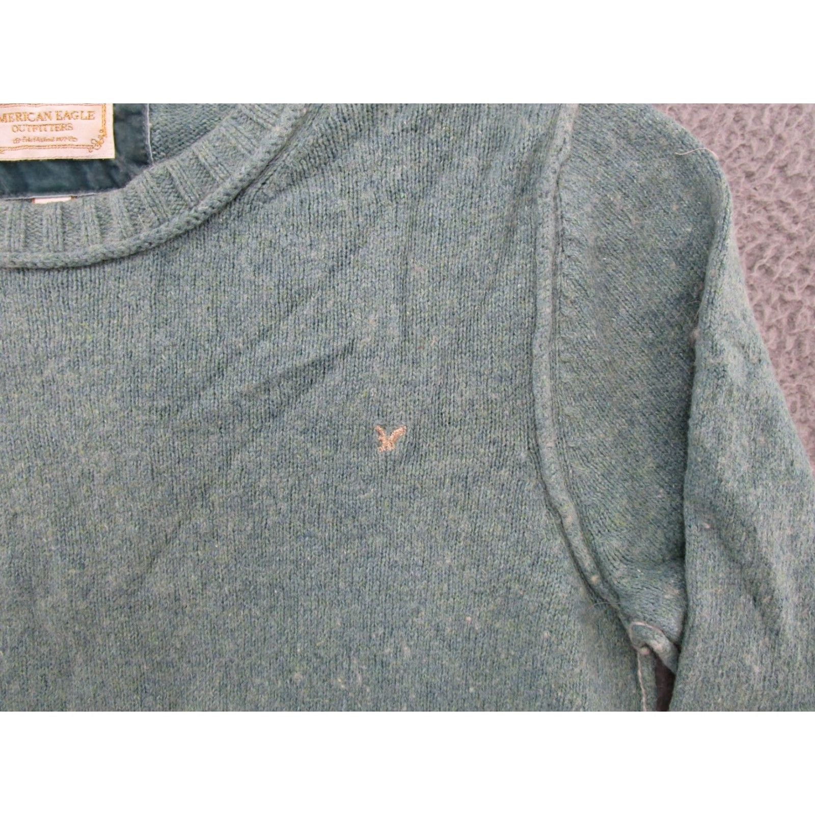 American Eagle Outfitters Y2K American Eagle Women's Knit Pullover Soft Sweater Size XL Stretch Green Size XL / US 12-14 / IT 48-50 - 2 Thumbnail