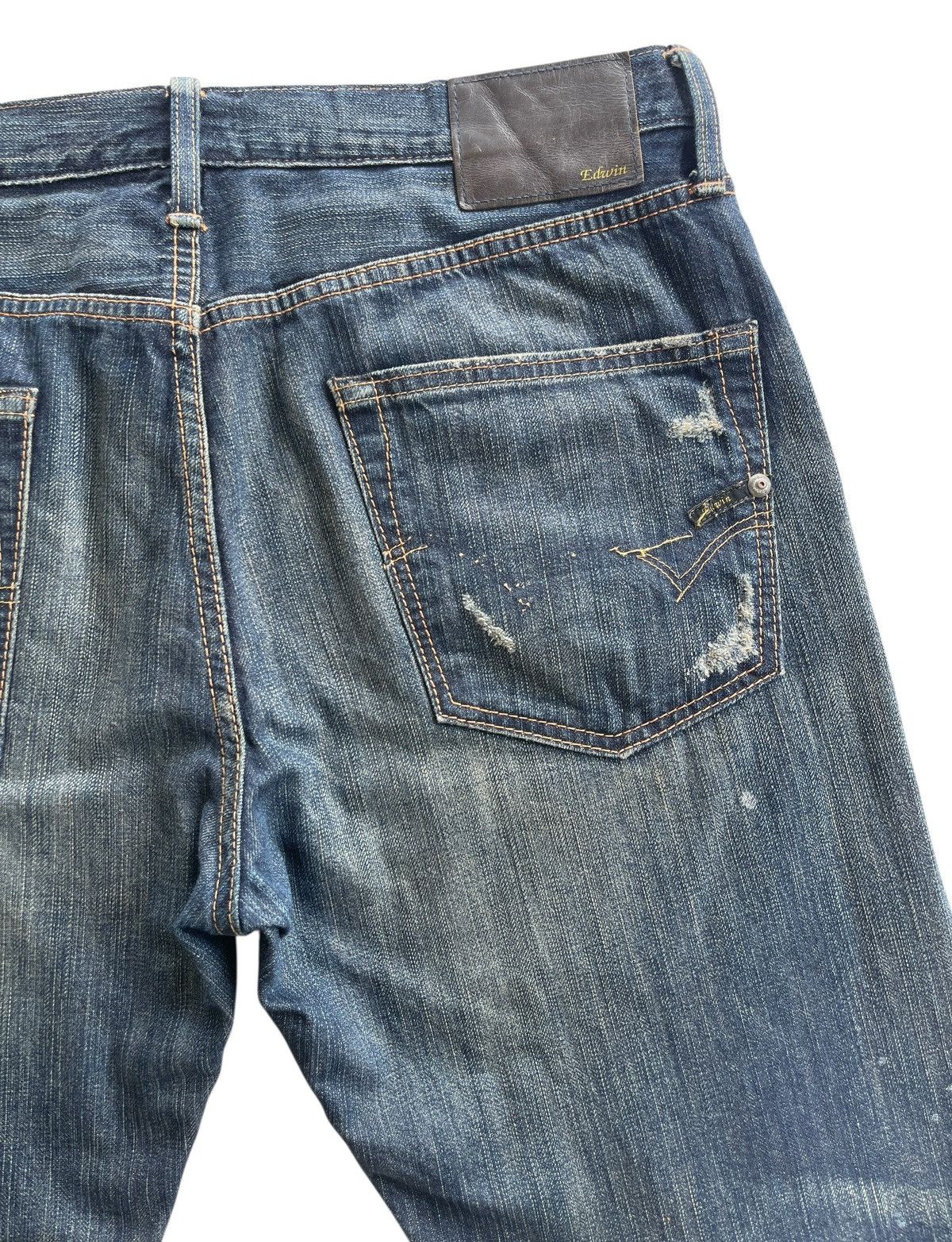 Edwin Edwin Ripped Distressed Denim Size US 35 - 10 Thumbnail
