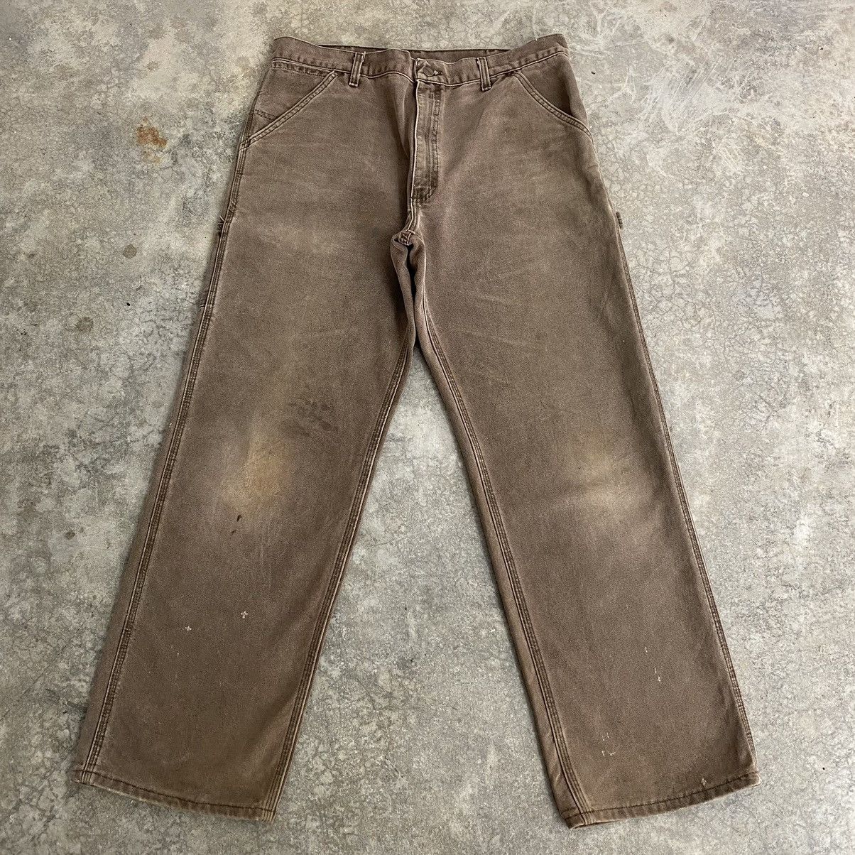 Carhartt Vintage Carhartt Faded Chestnut Dirty Carpenter Work Pants Size US 36 / EU 52 - 1 Thumbnail