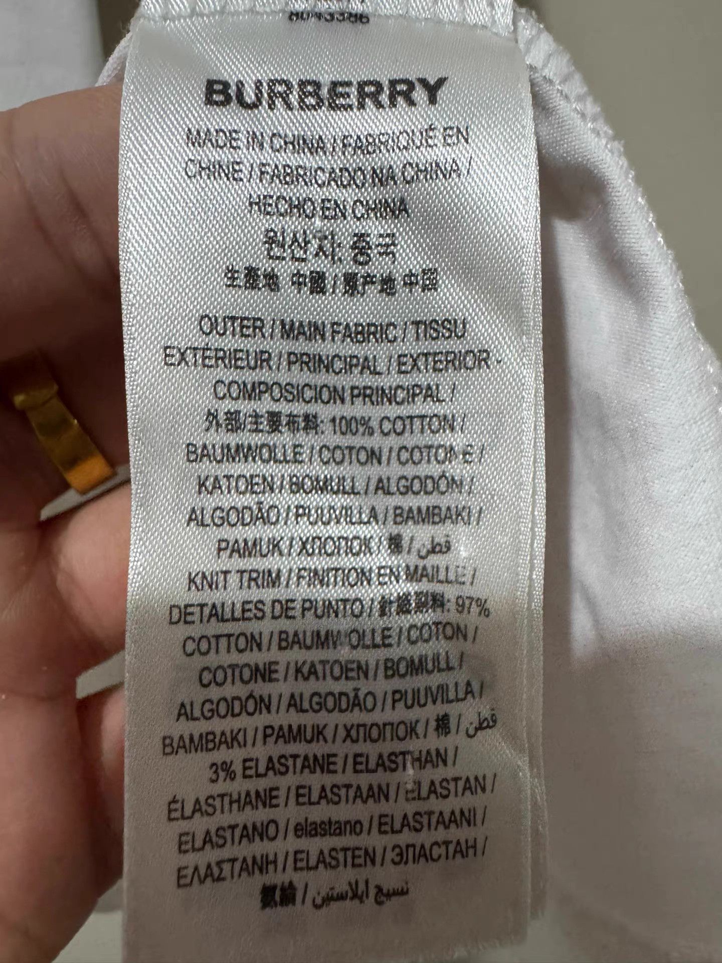 Burberry Burberry Crew Neck Check Pocket Short Sleeve T-Shirt K13 Size XS / US 0-2 / IT 36-38 - 4 Thumbnail
