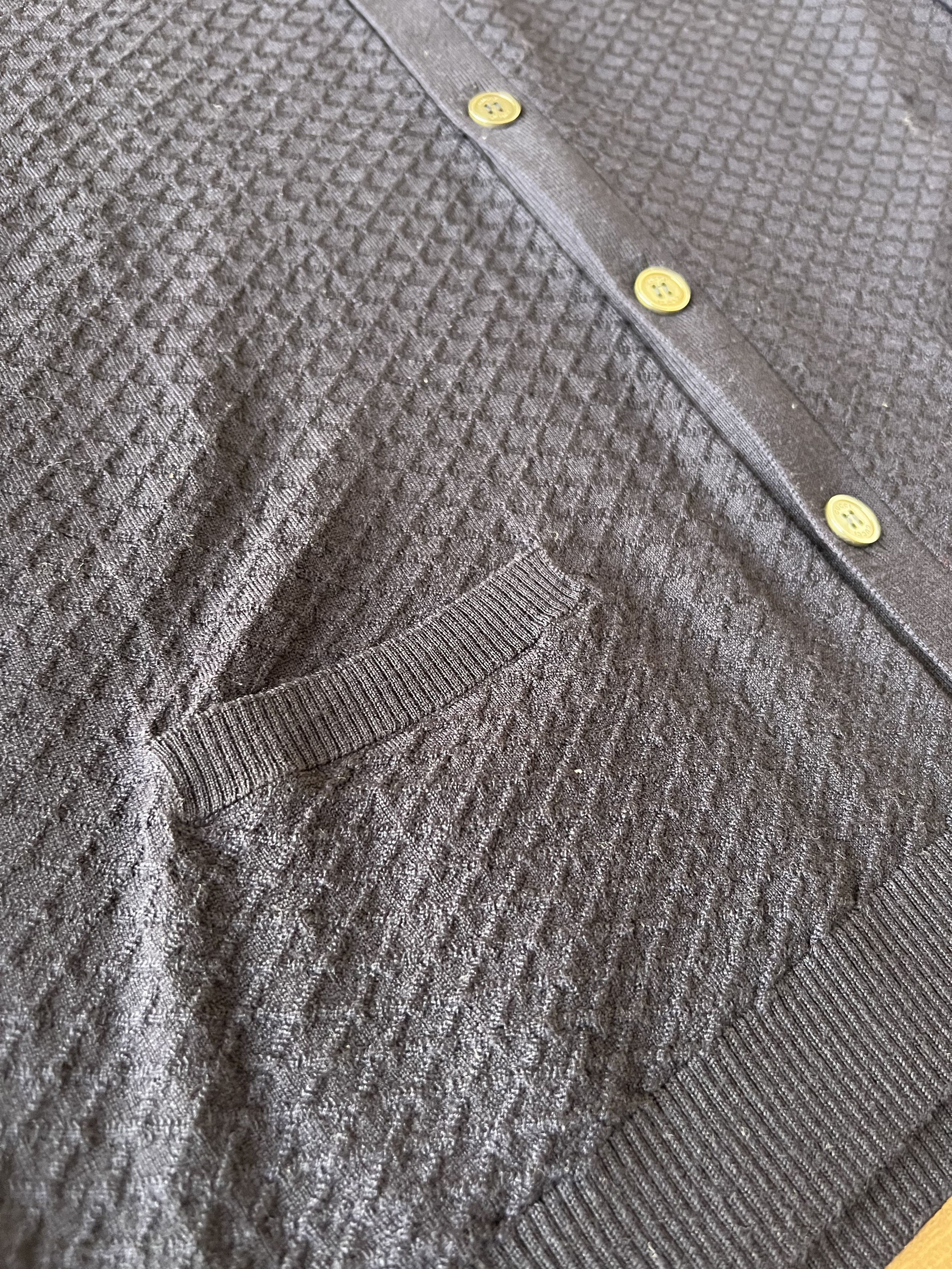 Gucci Gucci Blue Wool Cardigan Size US L / EU 52-54 / 3 - 3 Thumbnail